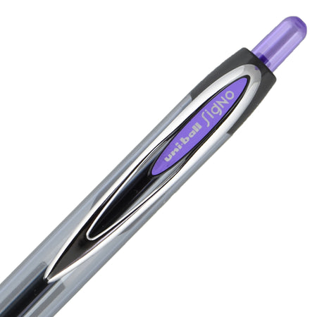 uniball 207 Retractable Gel Pens, Medium Point, 0.7mm, Purple Ink, Dozen