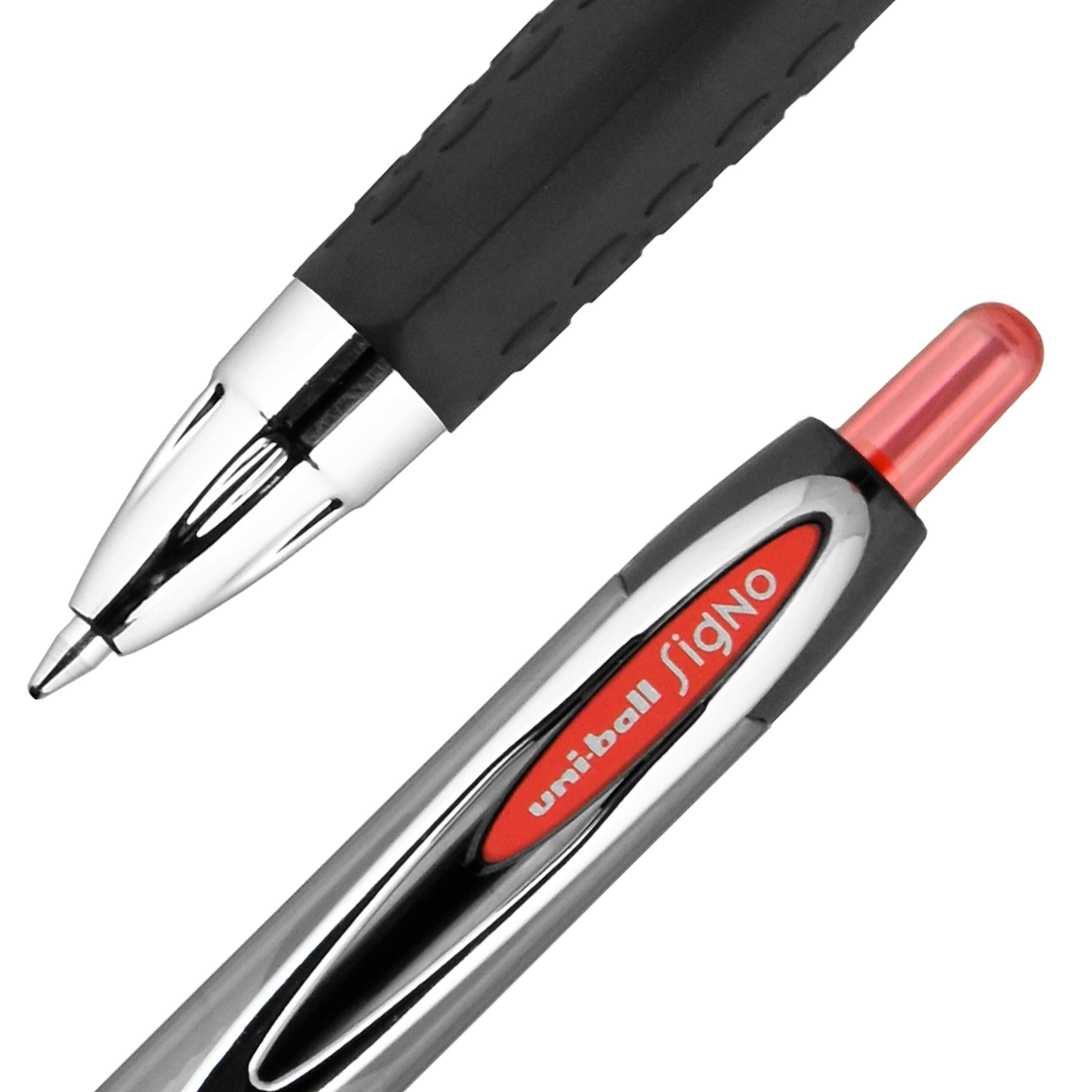 uniball 207 Retractable Gel Pens, Medium Point, 0.7mm, Red Ink, Dozen
