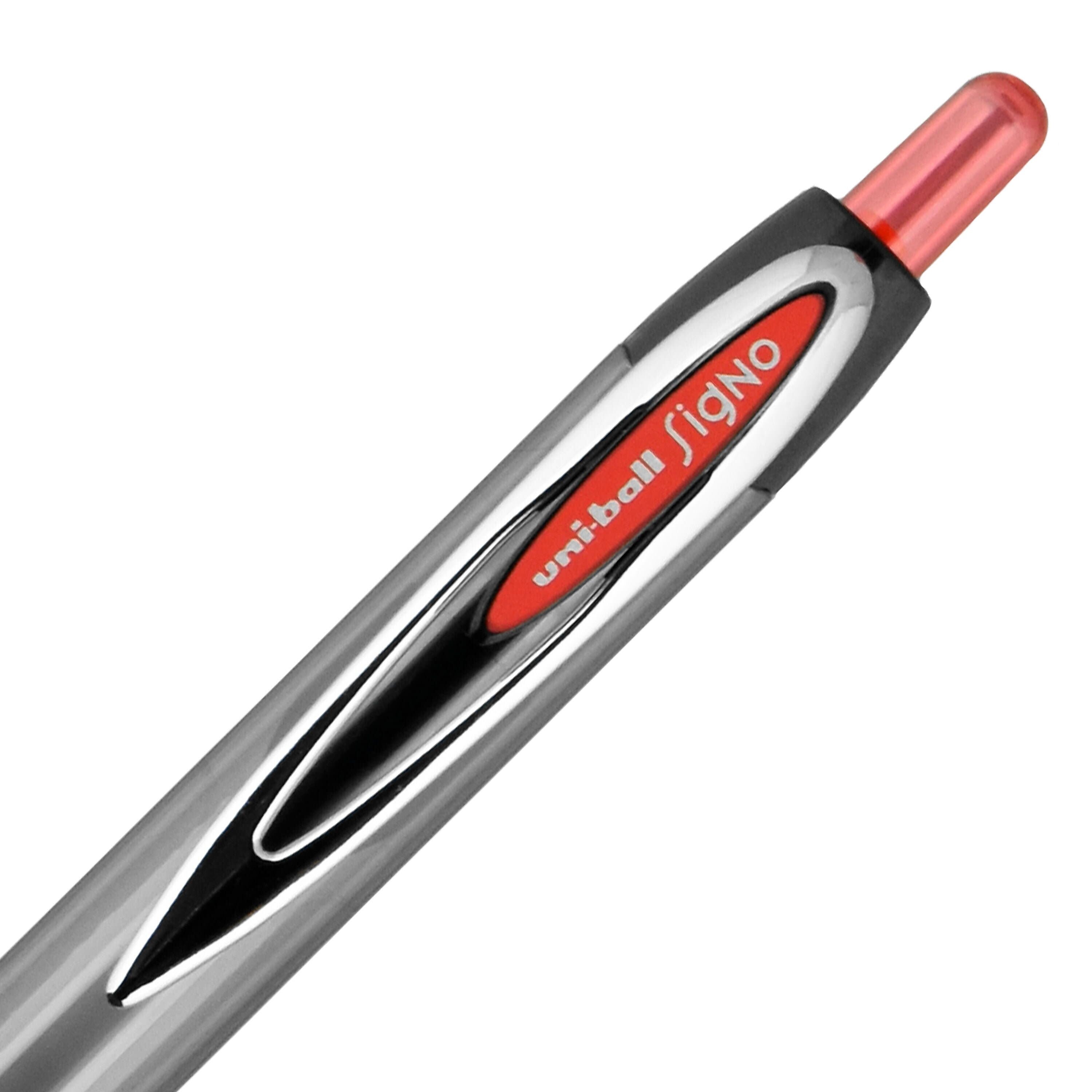 uniball 207 Retractable Gel Pens, Medium Point, 0.7mm, Red Ink, Dozen