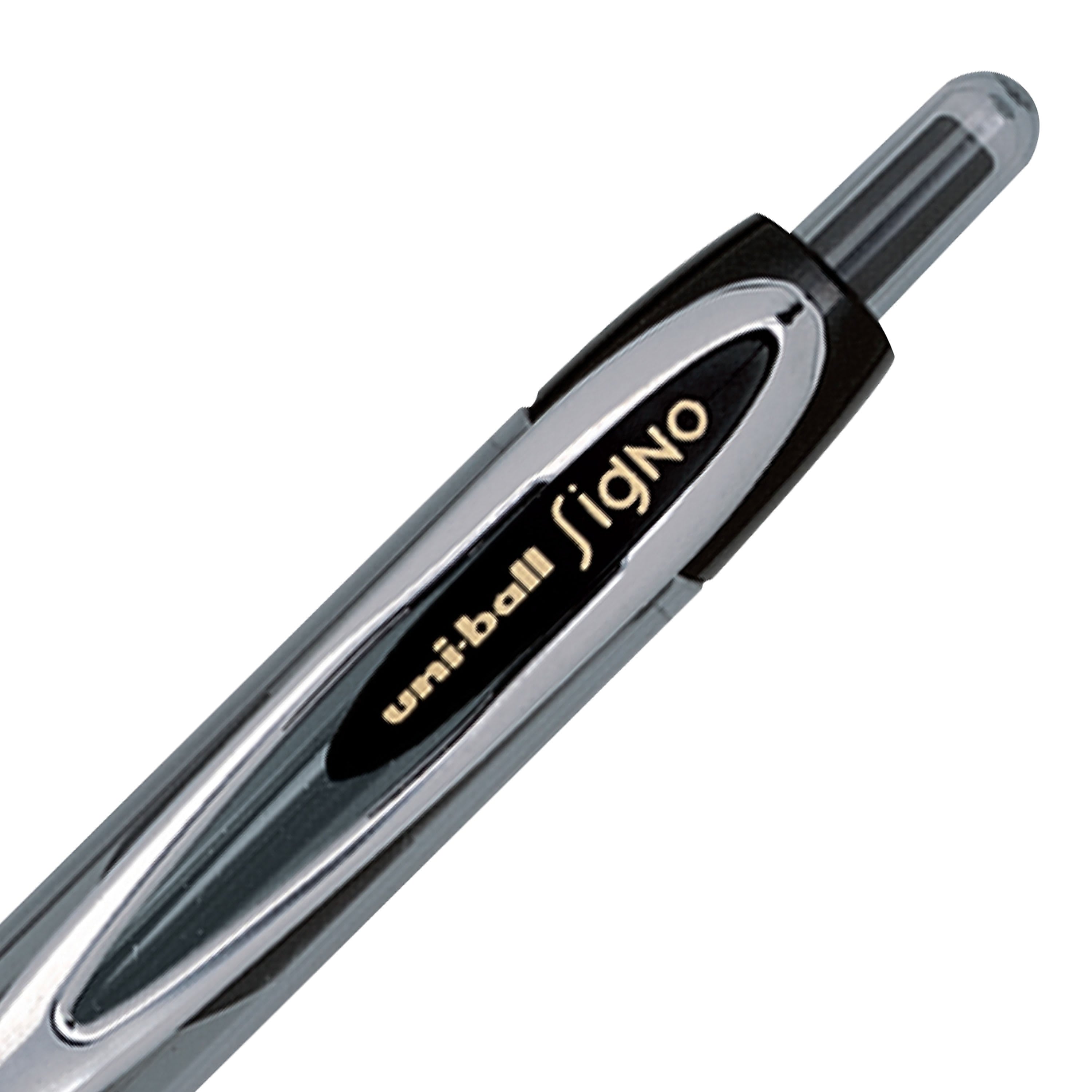 uniball 207 Retractable Gel Pens, Micro Point, 0.5mm, Black Ink, Dozen