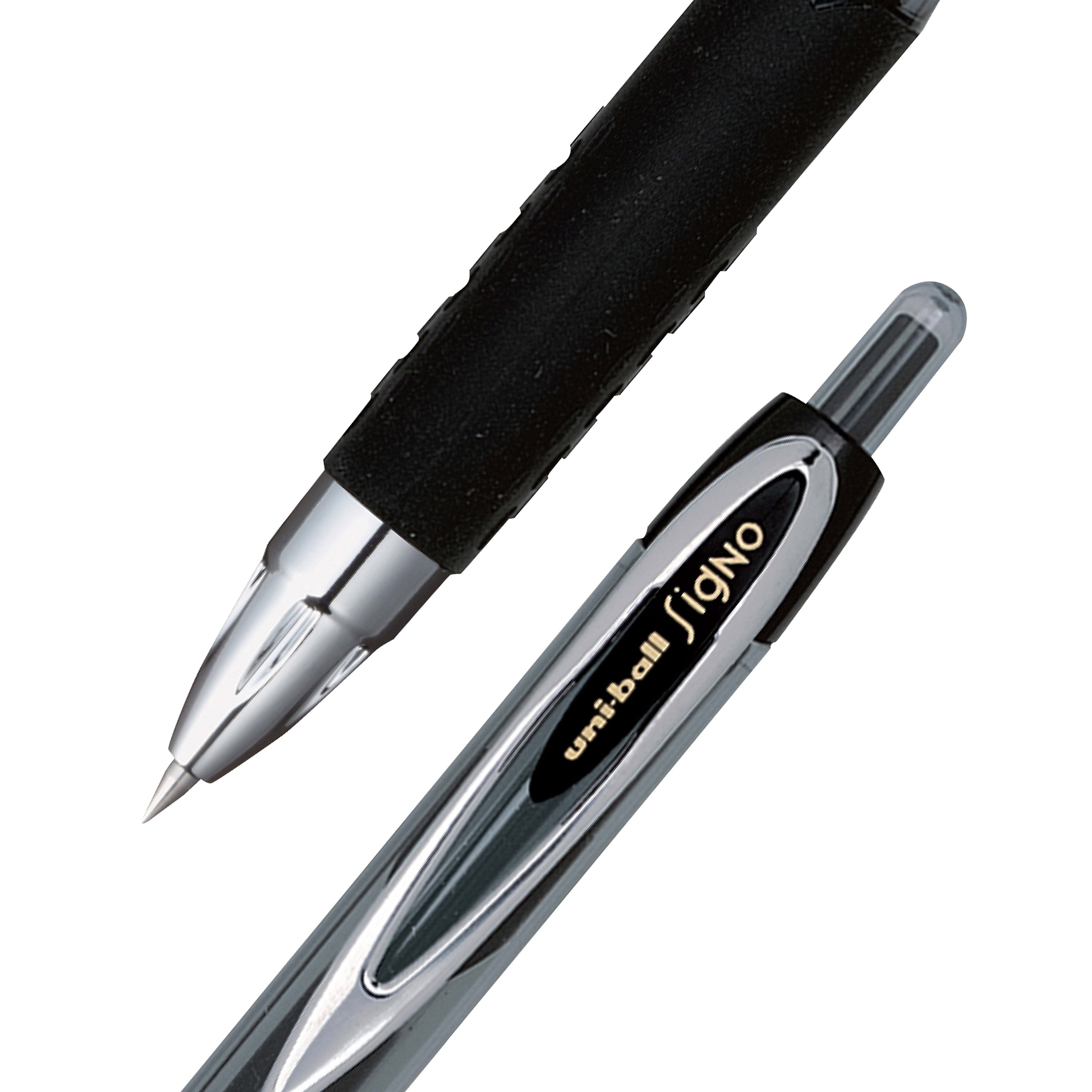 uniball 207 Retractable Gel Pens, Ultra Micro Point, 0.38mm, Black Ink, Dozen