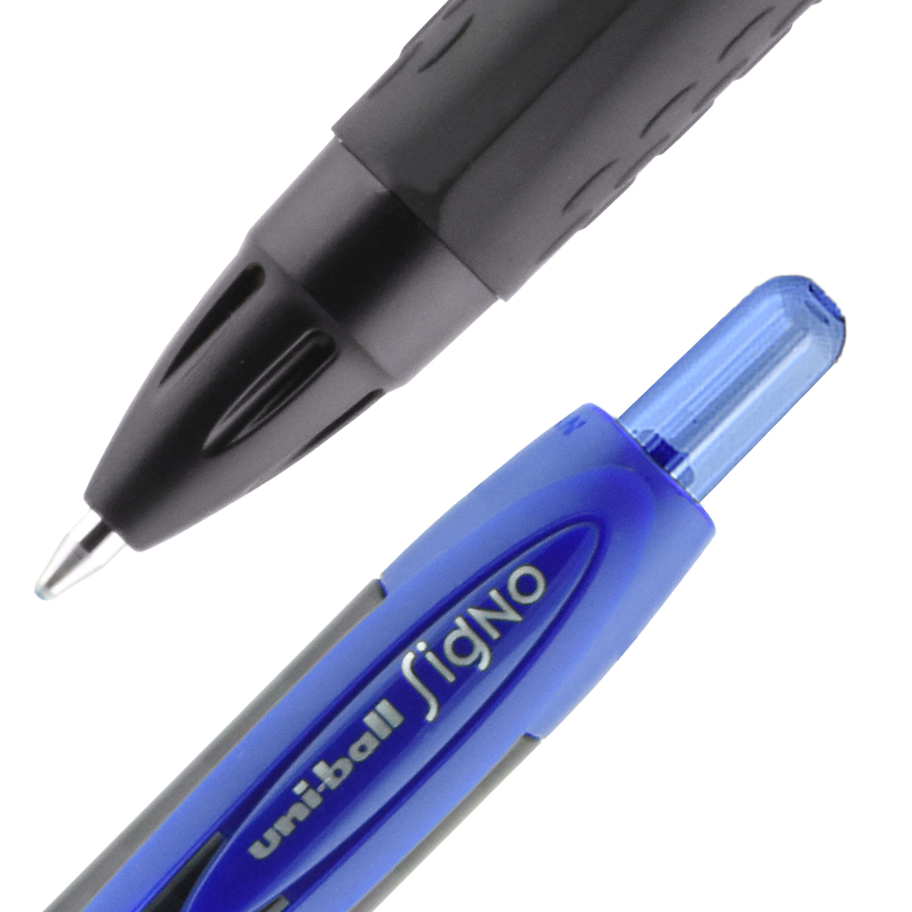 uniball 307 Retractable Gel Pens, Medium Point, 0.7mm, Blue Ink, 3/Pack