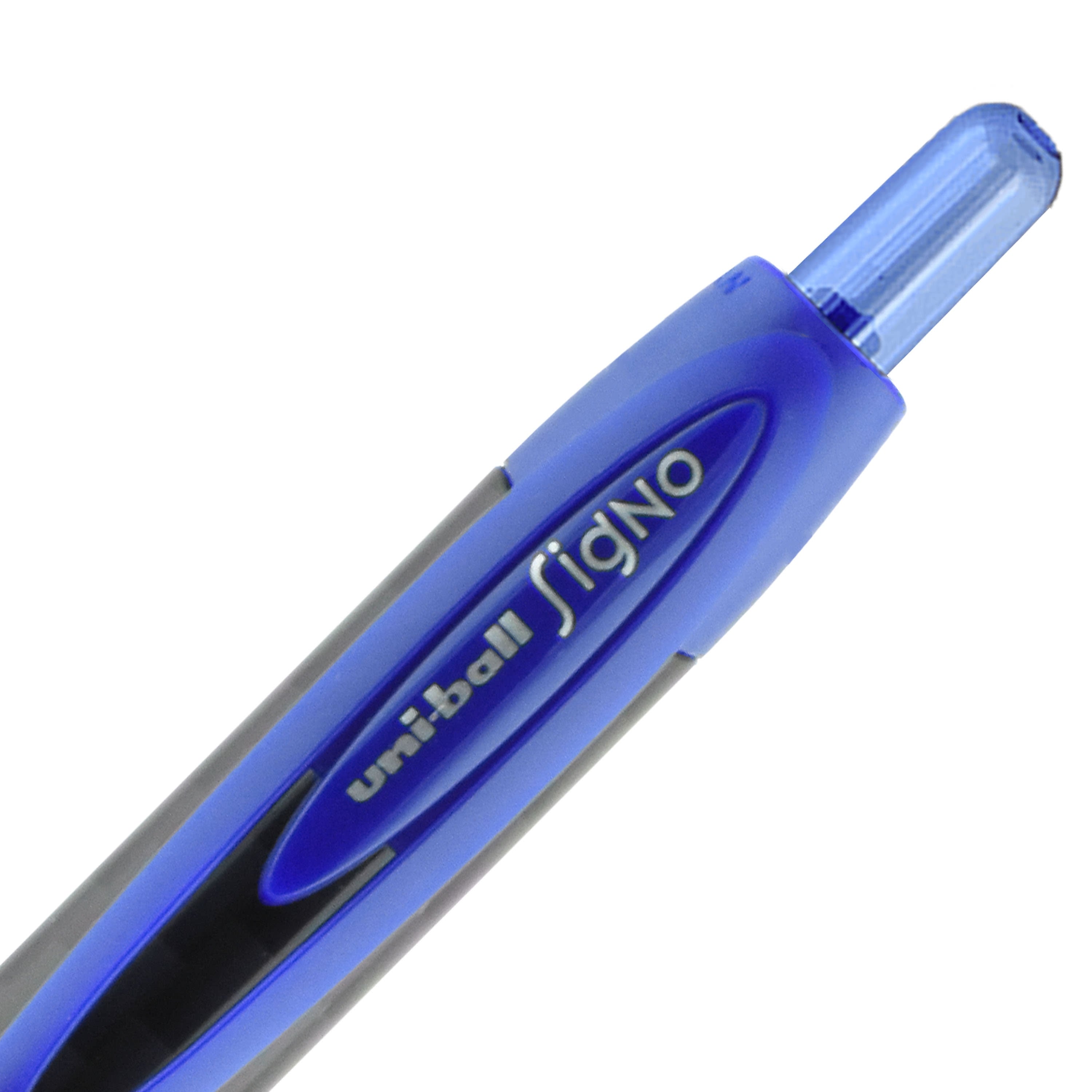 uniball 307 Retractable Gel Pens, Medium Point, 0.7mm, Blue Ink, 3/Pack
