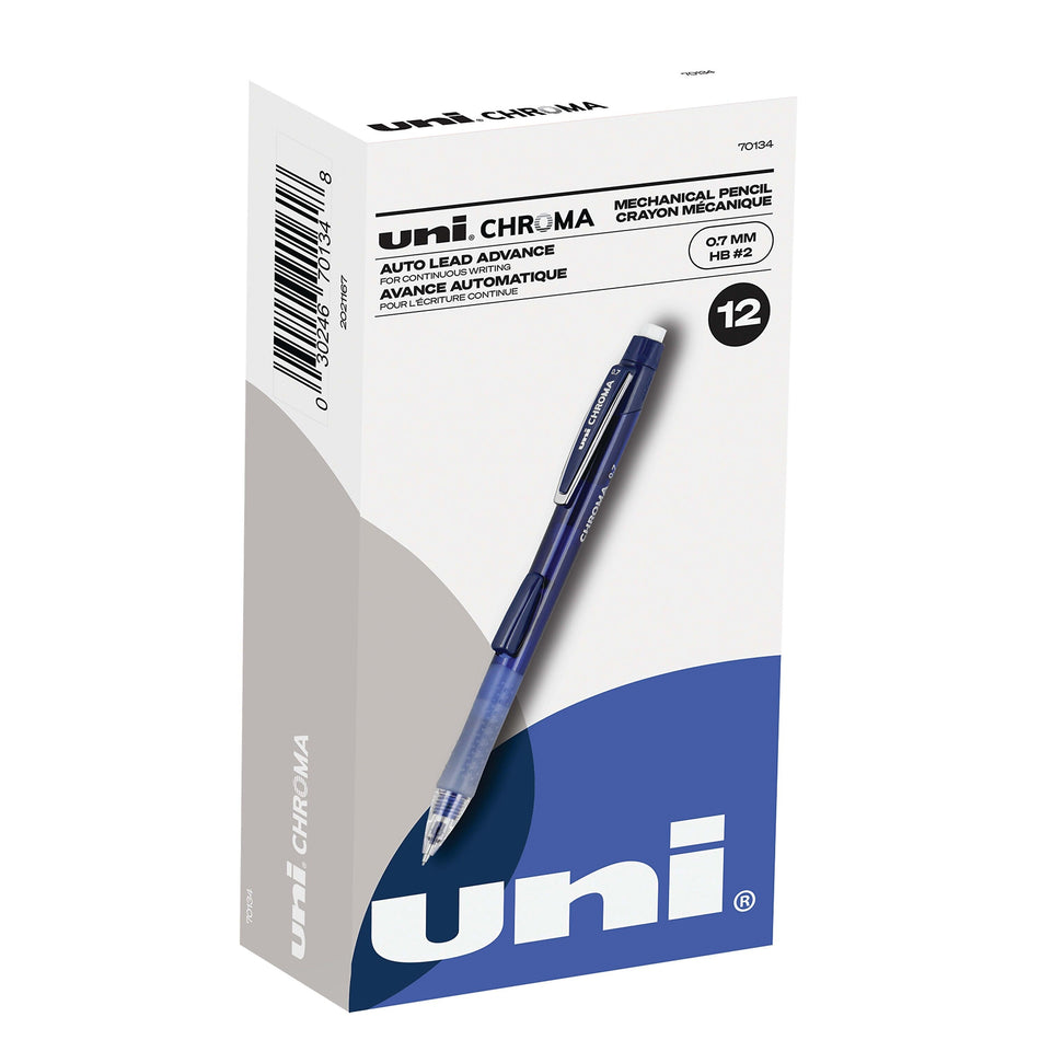 uniball CHROMA Mechanical Pencil, 0.7mm, #2 Medium Lead, Dozen