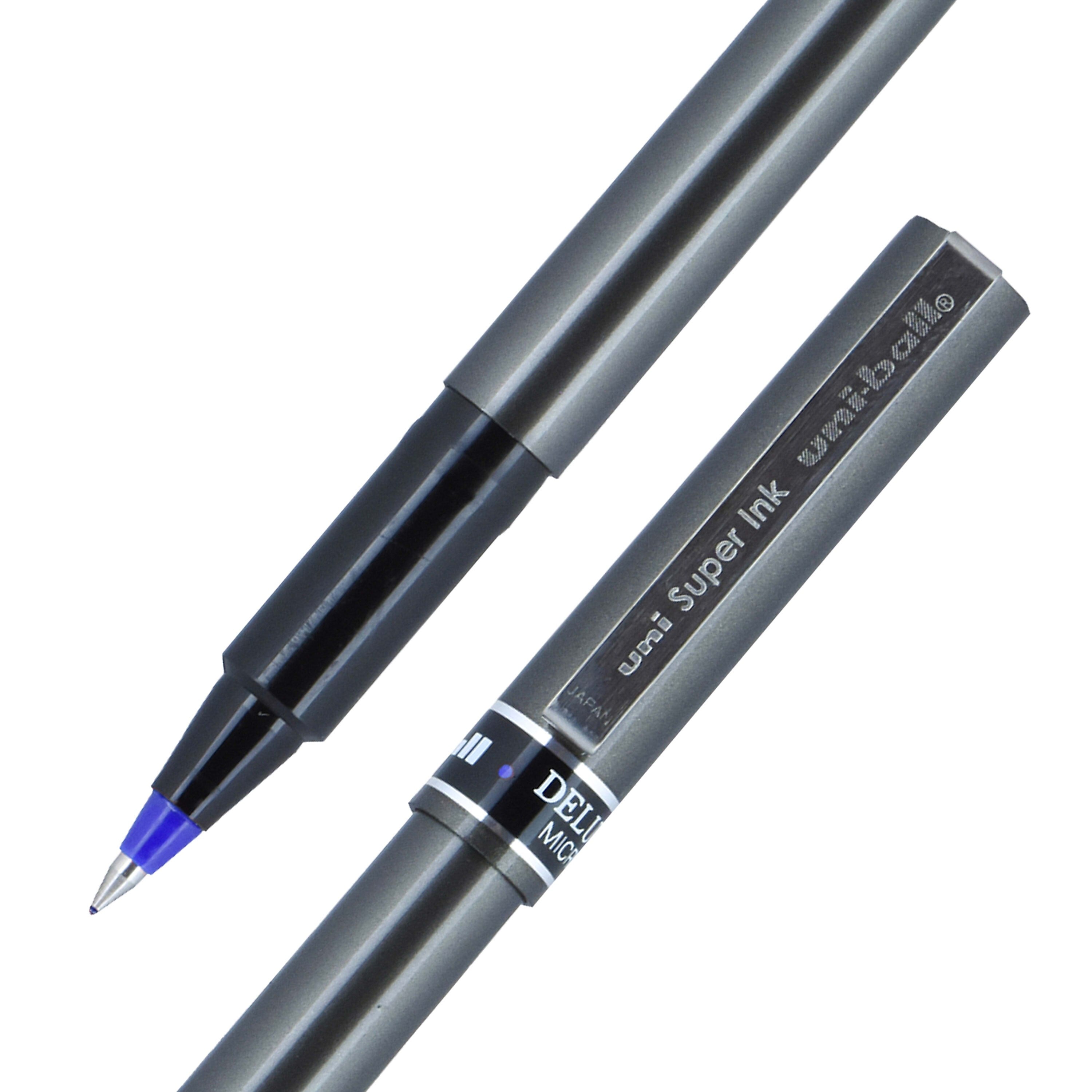 uniball Deluxe Rollerball Pen, Micro Point, 0.5mm, Blue Ink