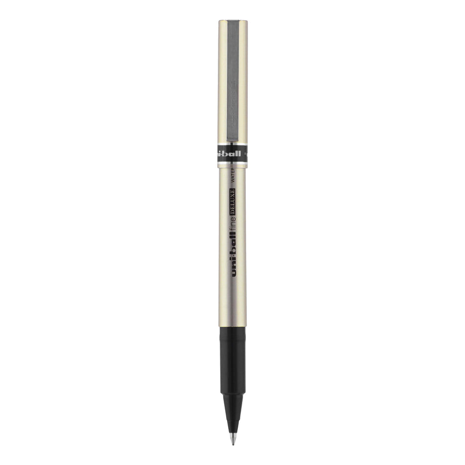 uniball Deluxe Rollerball Pens, Fine Point, 0.7mm, Black Ink