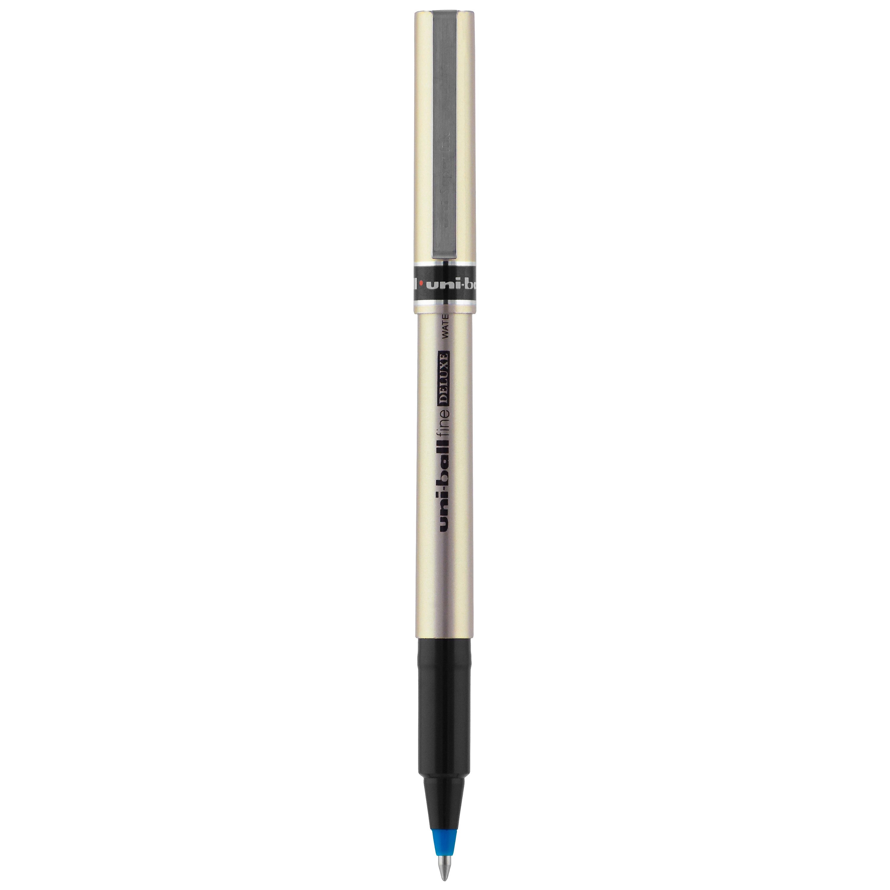 uniball Deluxe Rollerball Pens, Fine Point, 0.7mm, Blue Ink