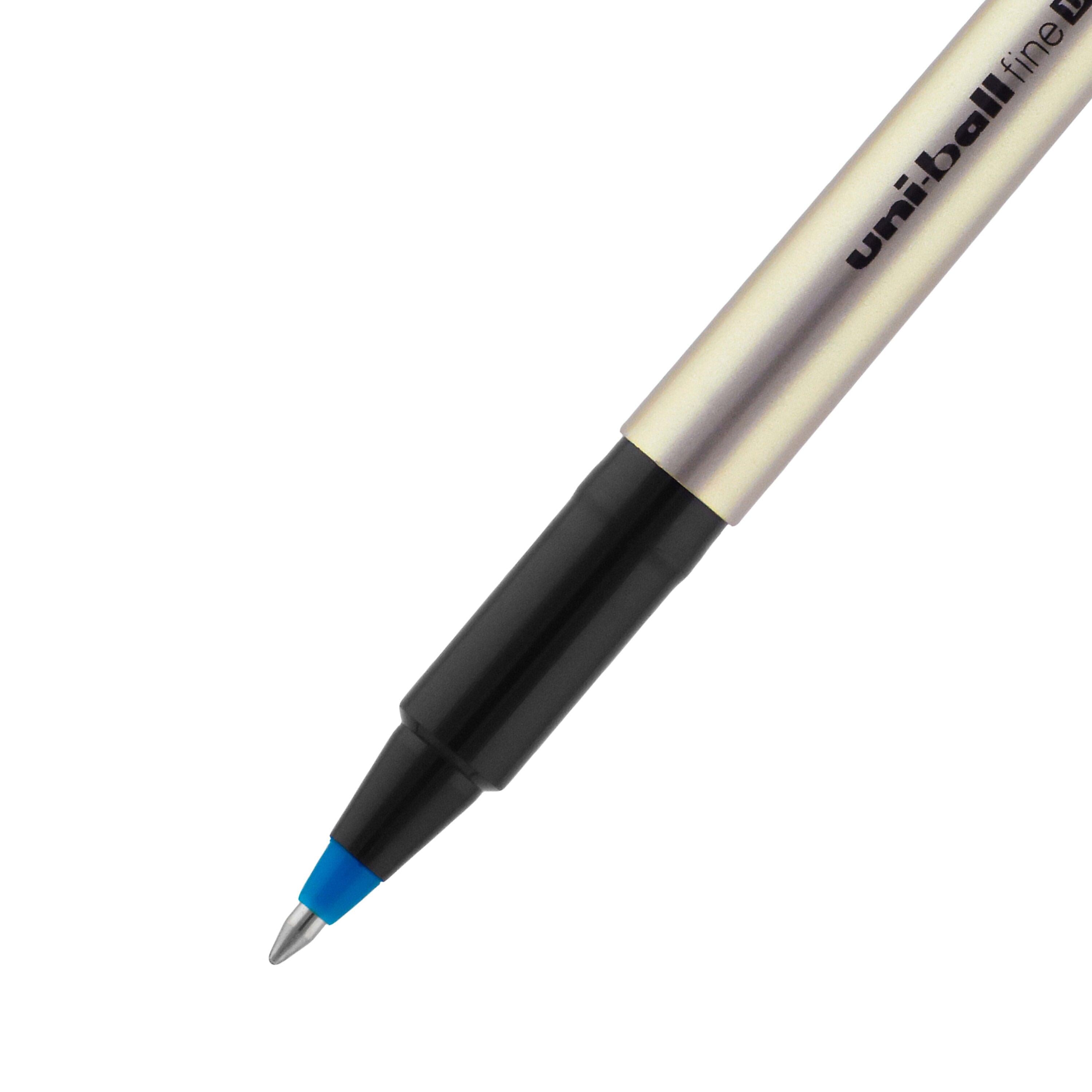 uniball Deluxe Rollerball Pens, Fine Point, 0.7mm, Blue Ink