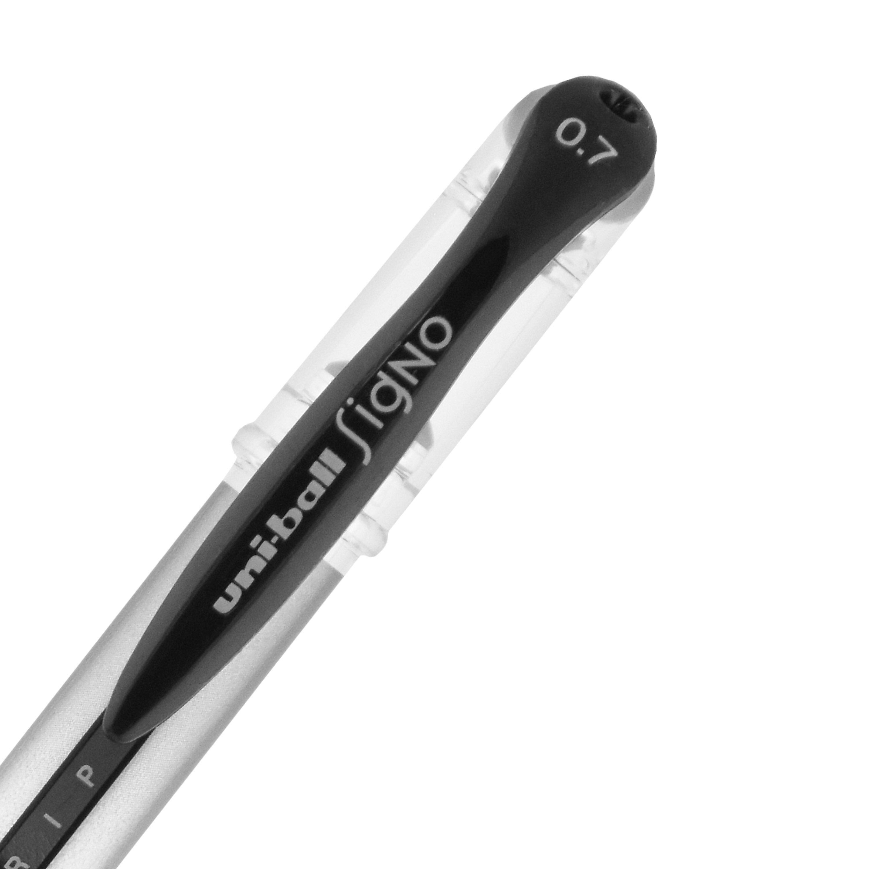 uniball Gel Grip Gel Pens, Medium Point, 0.7mm, Black Ink