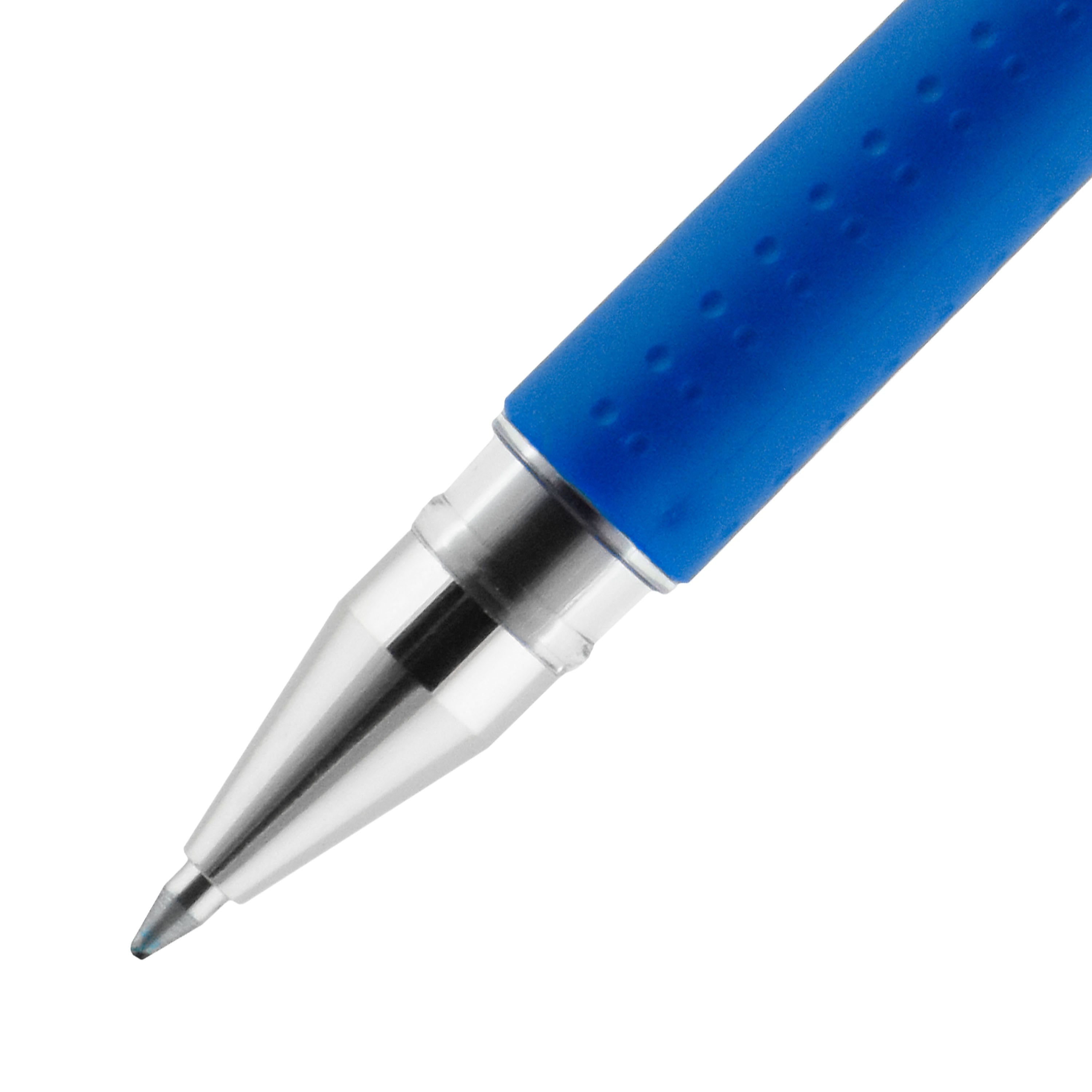 uniball Gel Grip Gel Pens, Medium Point, 0.7mm, Blue Ink, 12/Pack