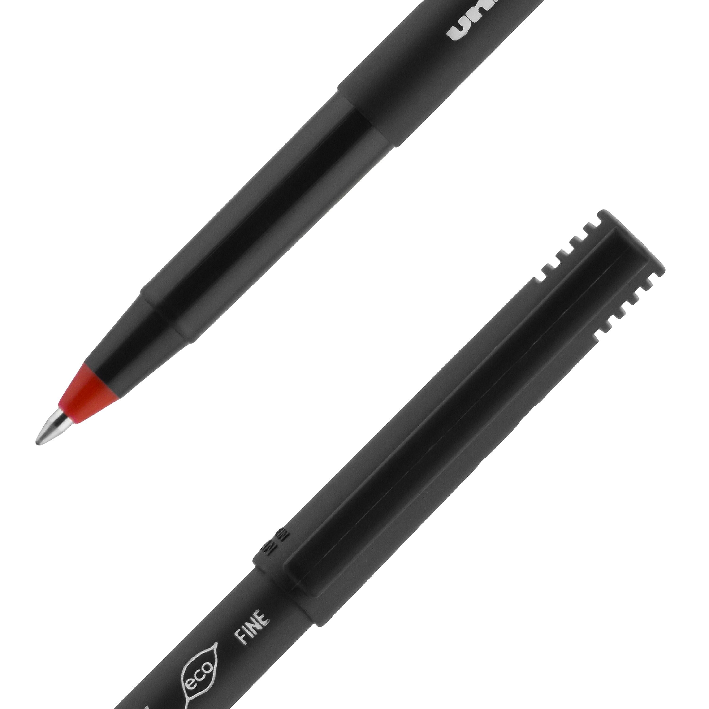 uniball Onyx Rollerball Pen, Fine Point, 0.7mm, Red Ink, Dozen