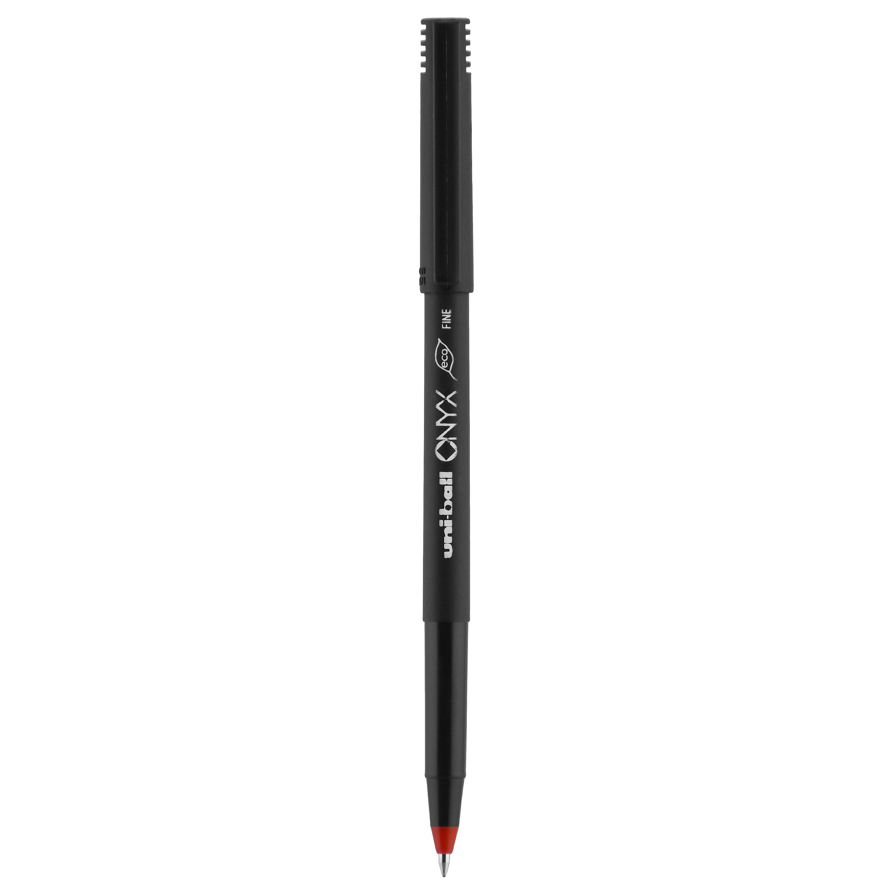 uniball Onyx Rollerball Pen, Fine Point, 0.7mm, Red Ink, Dozen