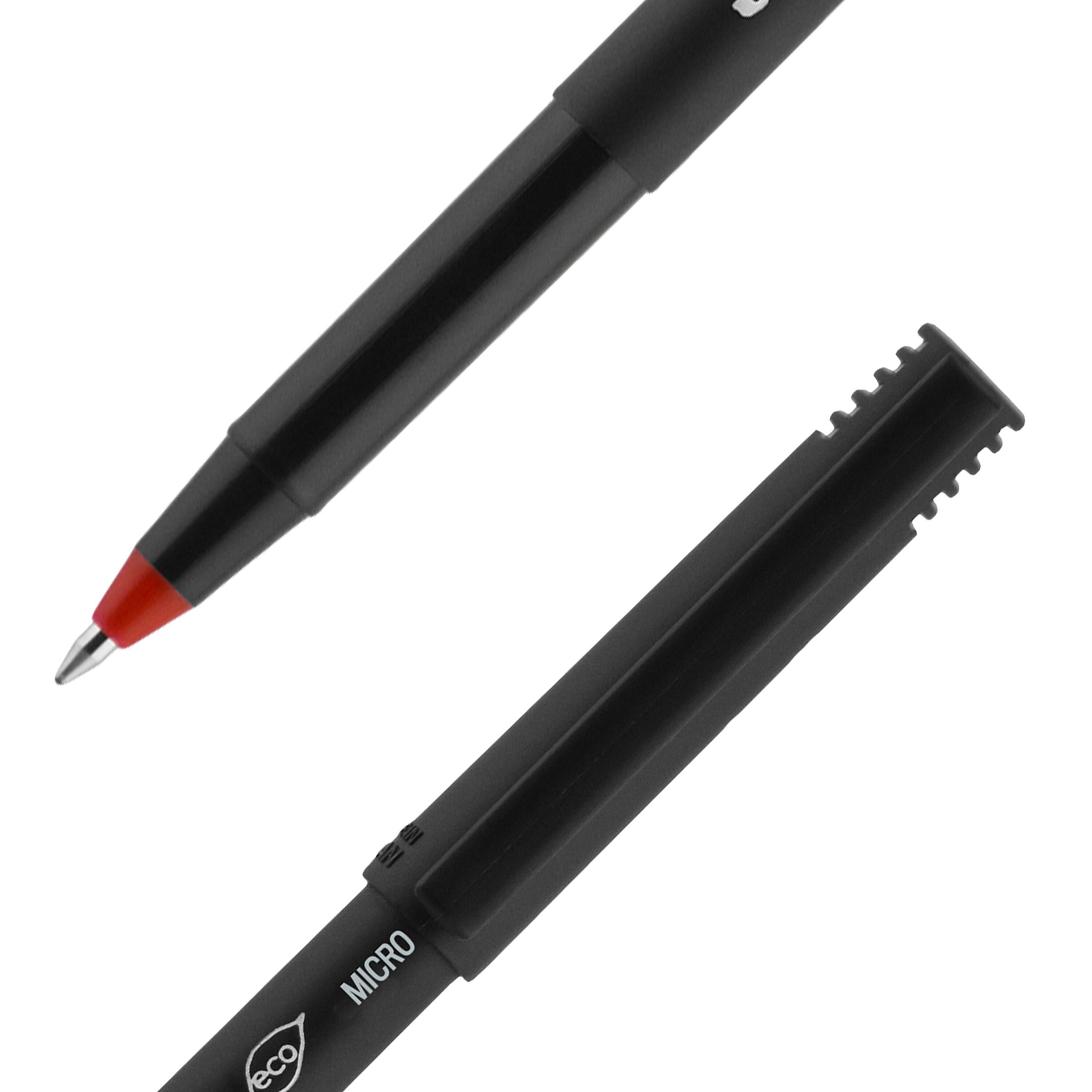 uniball Onyx Rollerball Pen, Micro Point, 0.5mm, Red Ink, Dozen