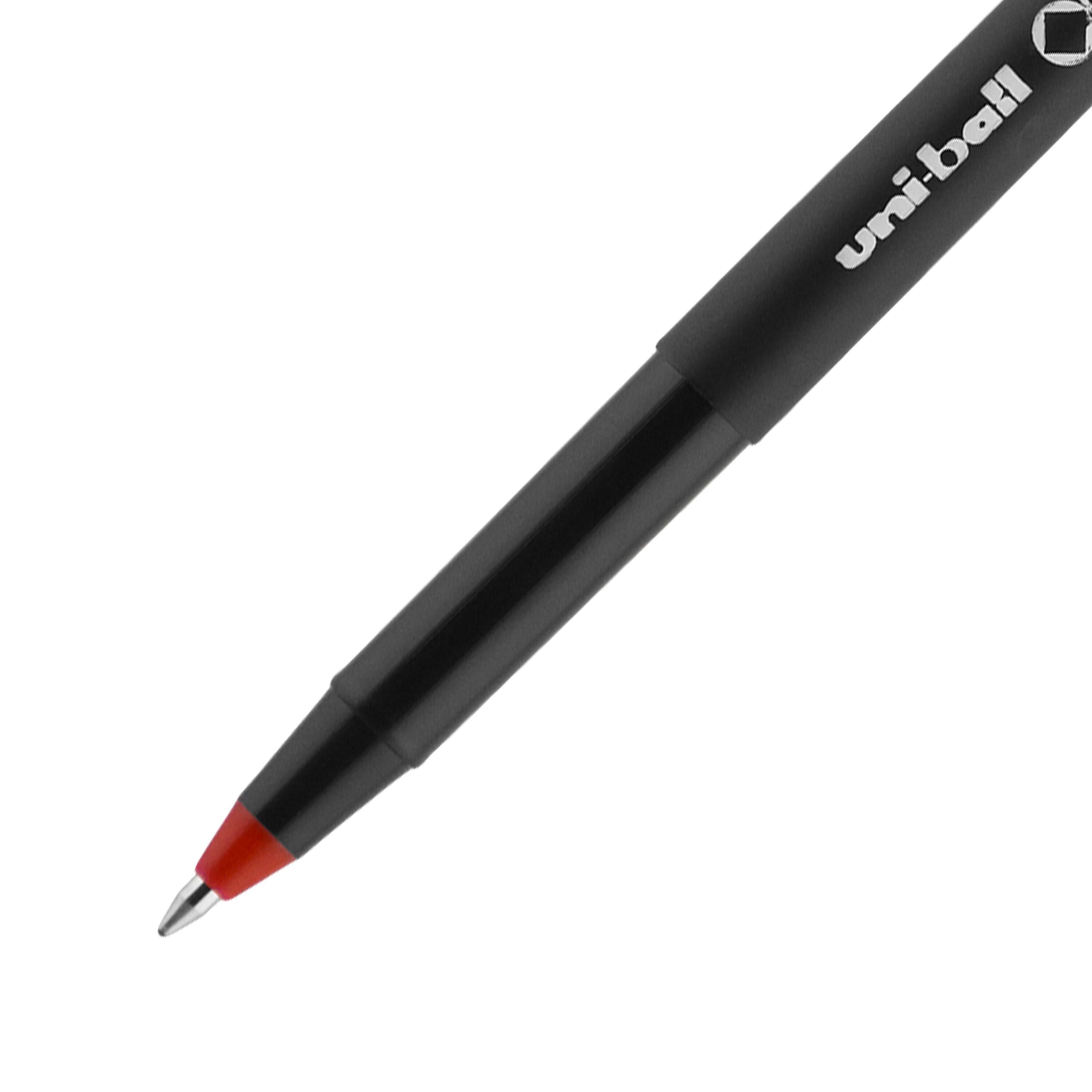 uniball Onyx Rollerball Pen, Micro Point, 0.5mm, Red Ink, Dozen