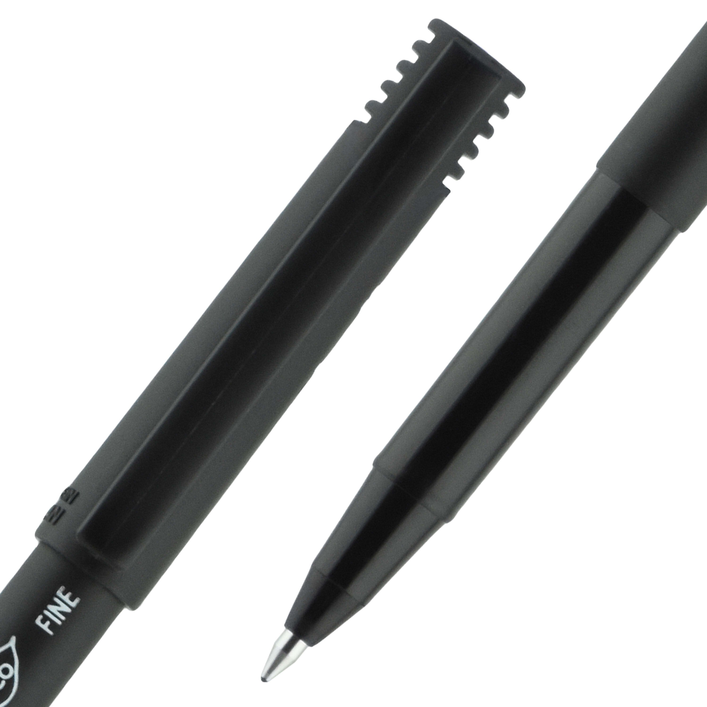 uniball Onyx Rollerball Pens, Fine Point, 0.7mm, Black Ink, Dozen