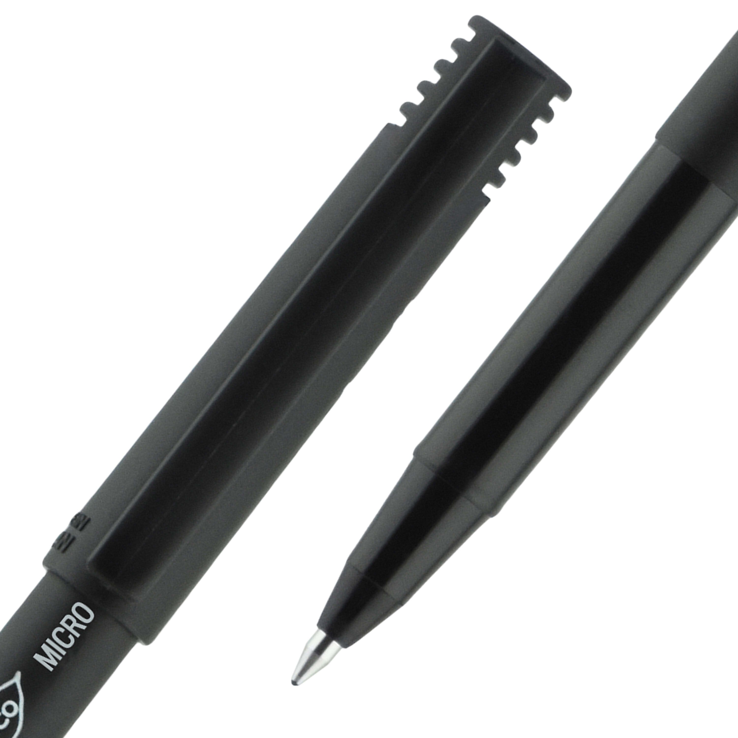 uniball Onyx Rollerball Pens, Micro Point, 0.5mm, Black Ink, Dozen