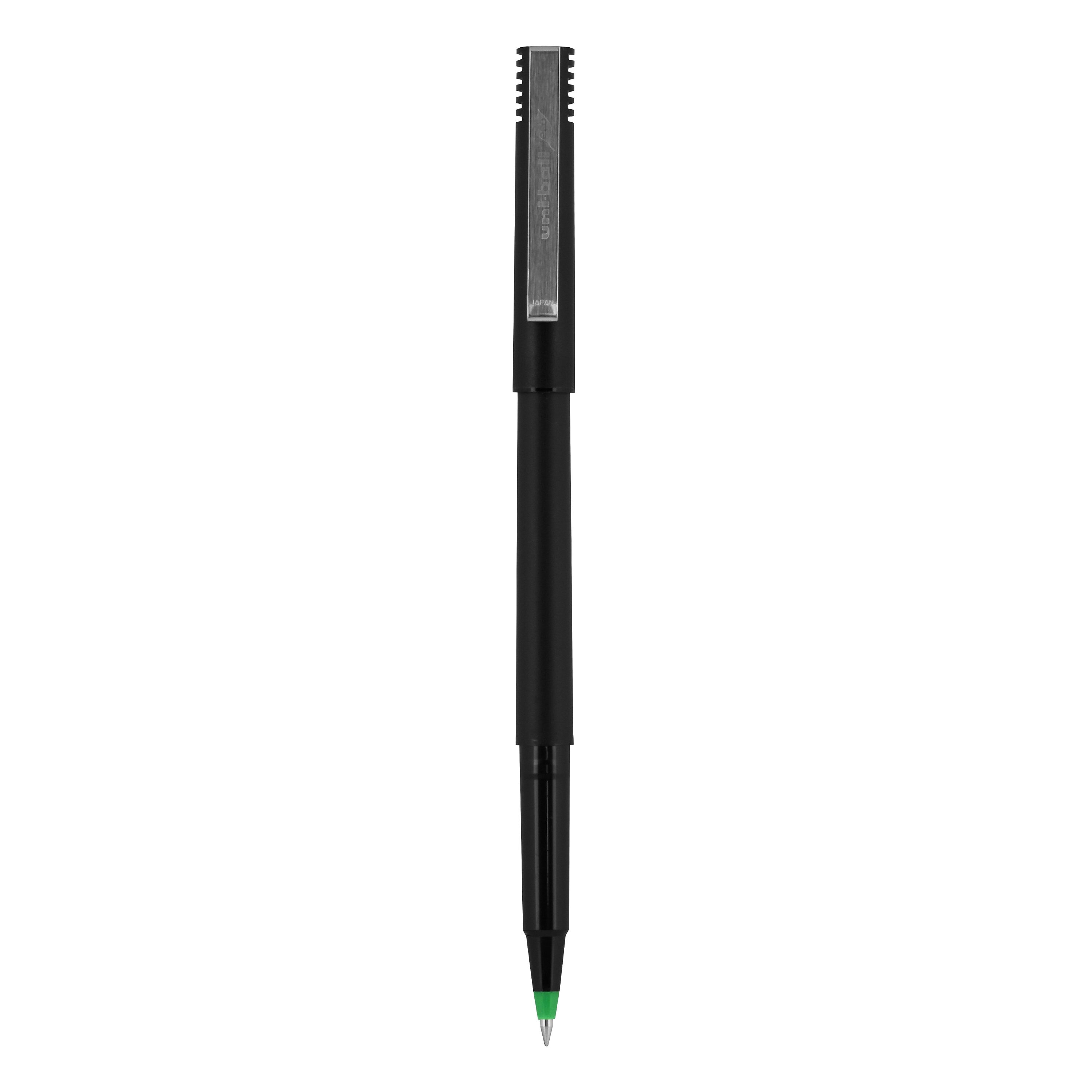 uniball Roller Rollerball Pens, Fine Point, 0.7mm, Green Ink, Dozen