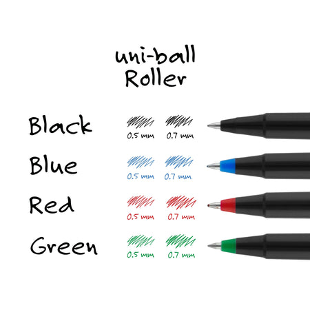 uniball Roller Rollerball Pens, Fine Point, 0.7mm, Green Ink, Dozen