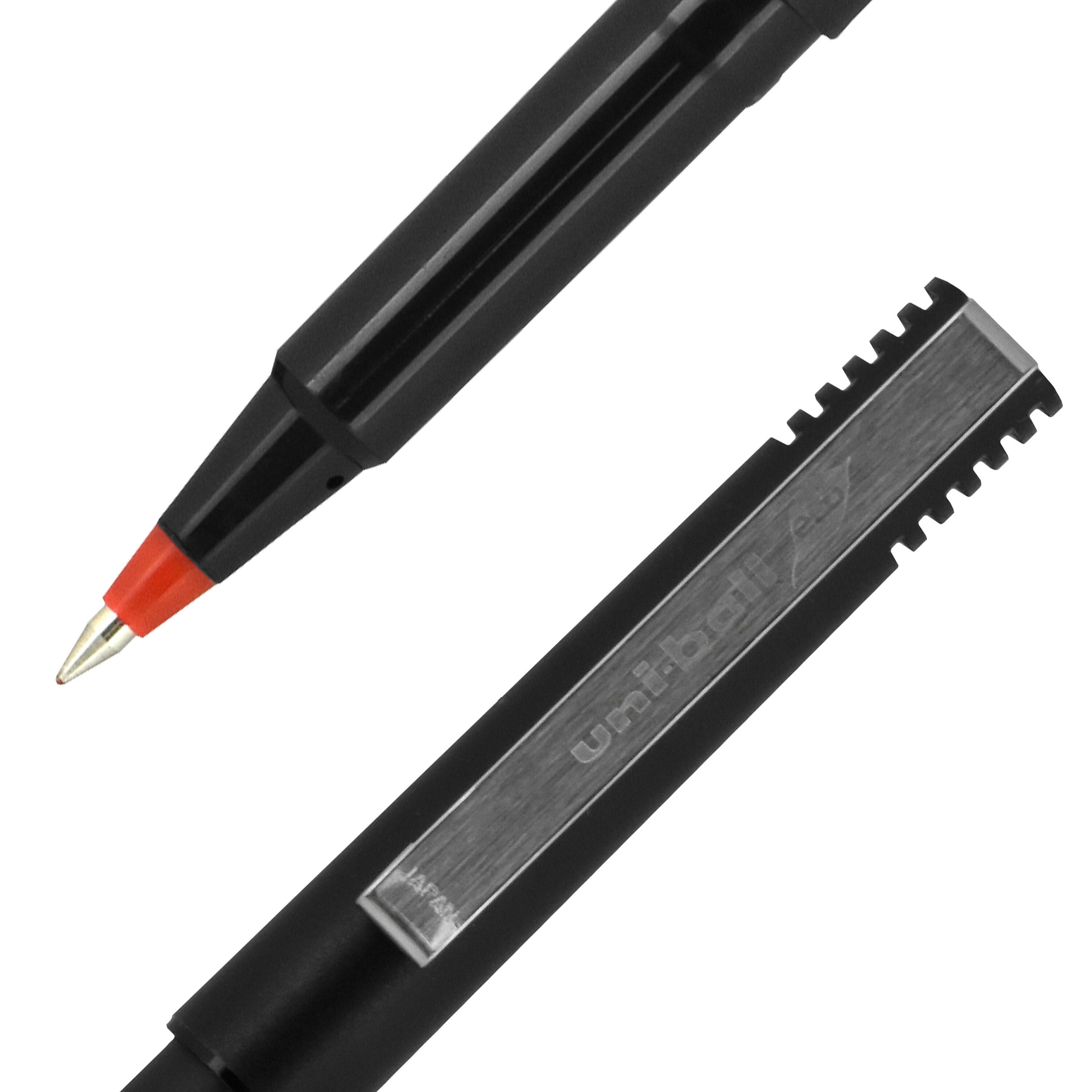 uniball Roller Rollerball Pens, Micro Point, 0.5mm, Red Ink