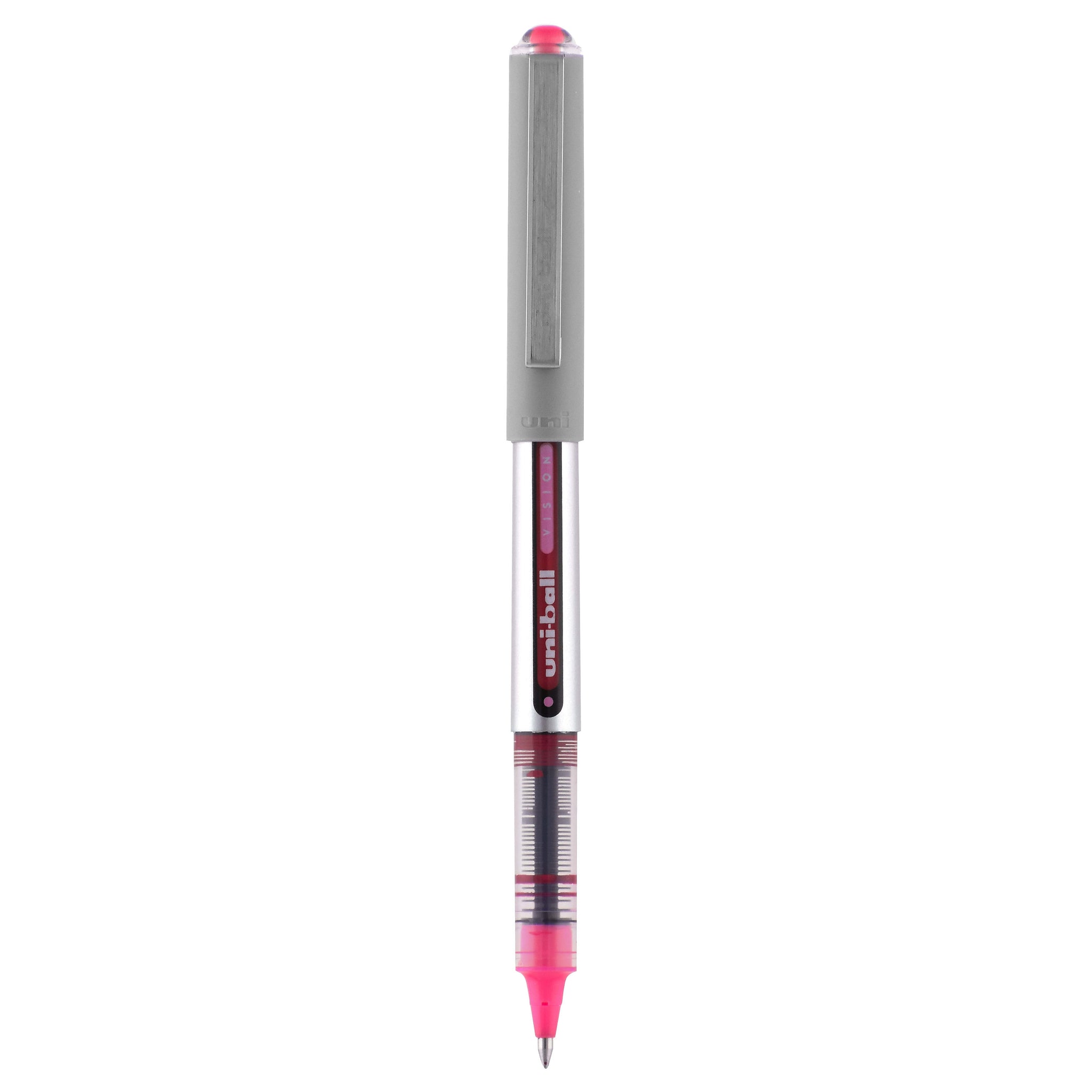 uniball Vision Designer Rollerball Pens, Fine Point, 0.7mm, Passion Pink Ink