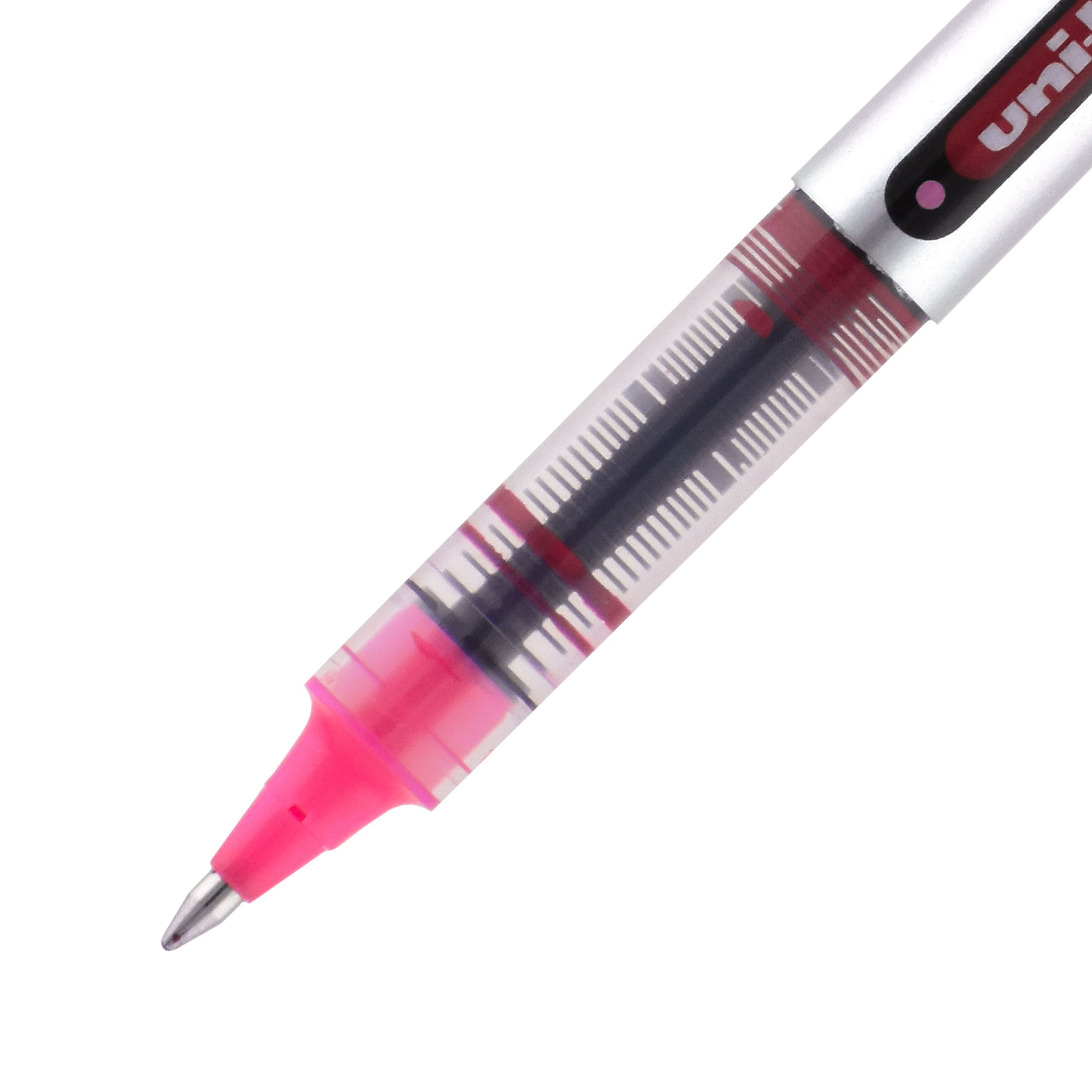 uniball Vision Designer Rollerball Pens, Fine Point, 0.7mm, Passion Pink Ink