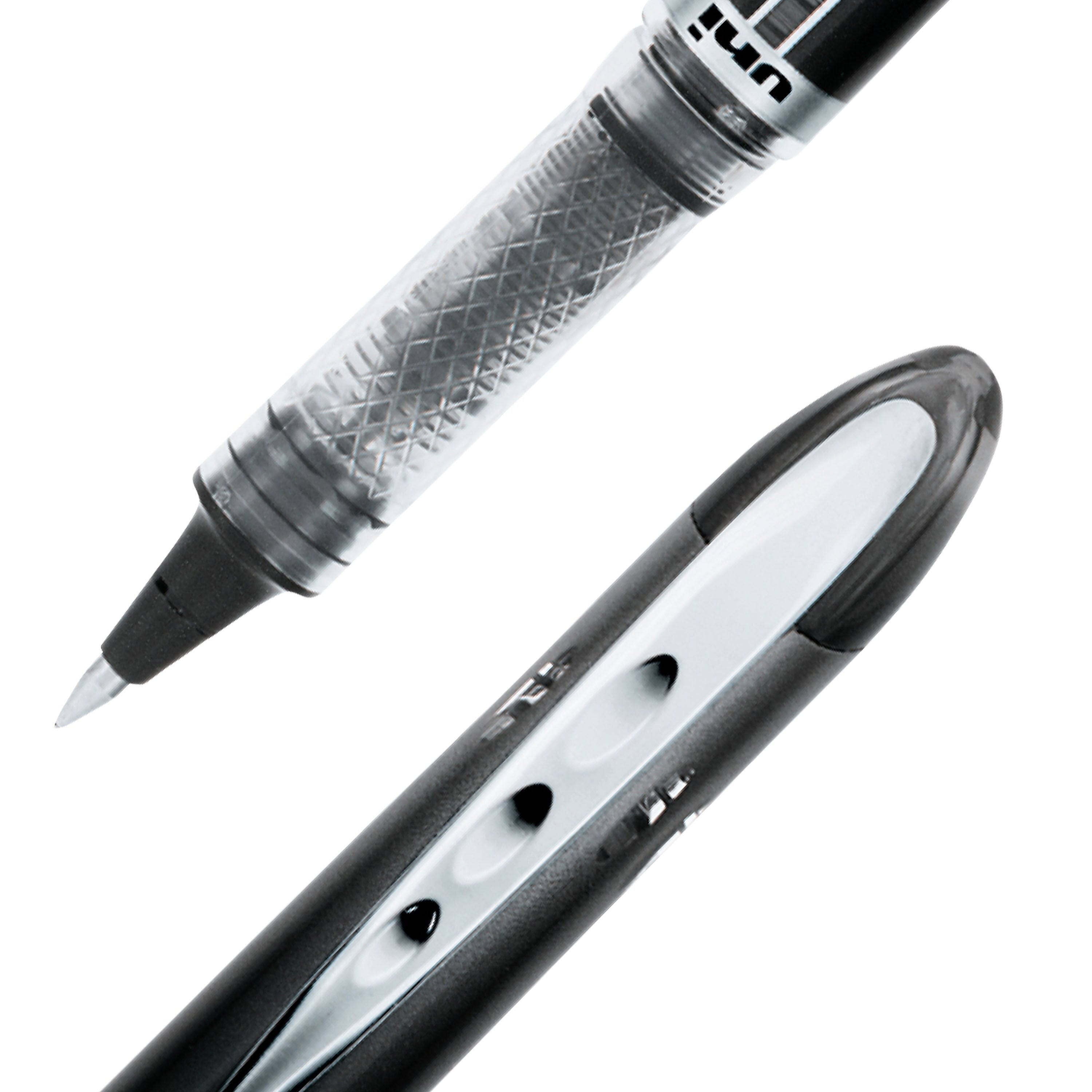 uniball Vision Elite Rollerball Pens, Micro Point, 0.5mm, Black Ink, 12/Pack