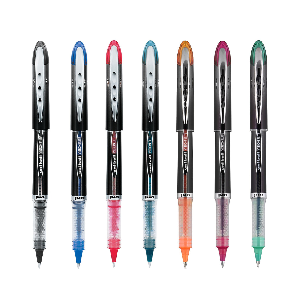 uniball Vision Elite Rollerball Pens, Micro Point, 0.5mm, Blue Ink