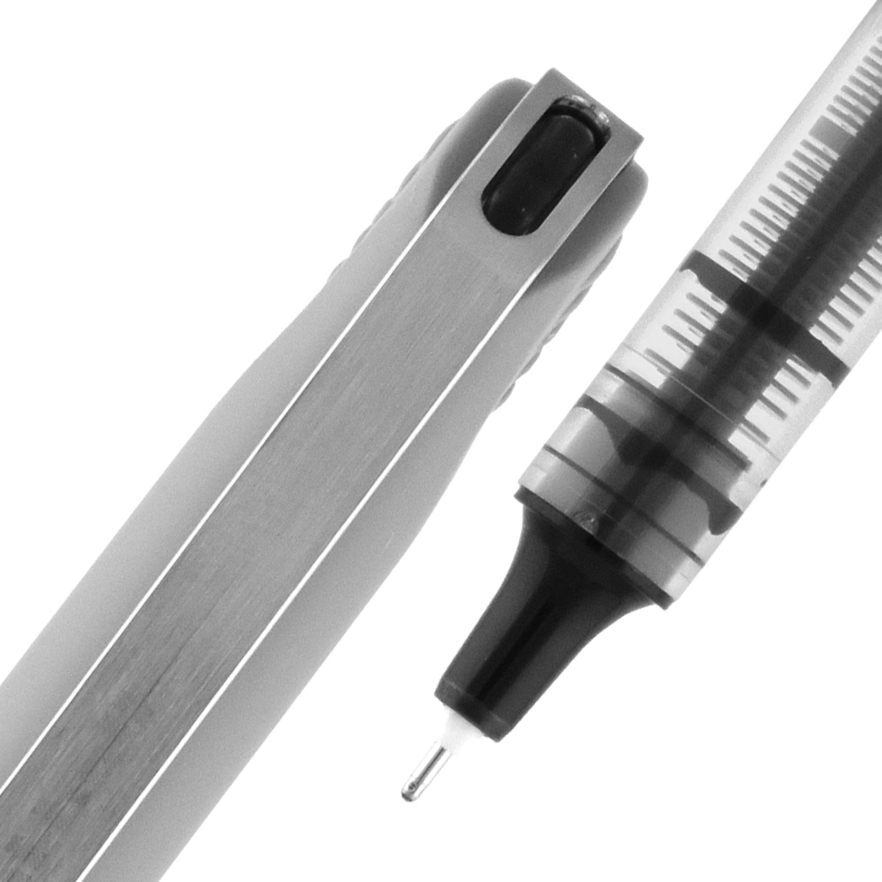 uniball Vision Needle Rollerball Pens, Fine Point, 0.7mm, Black Ink, Dozen
