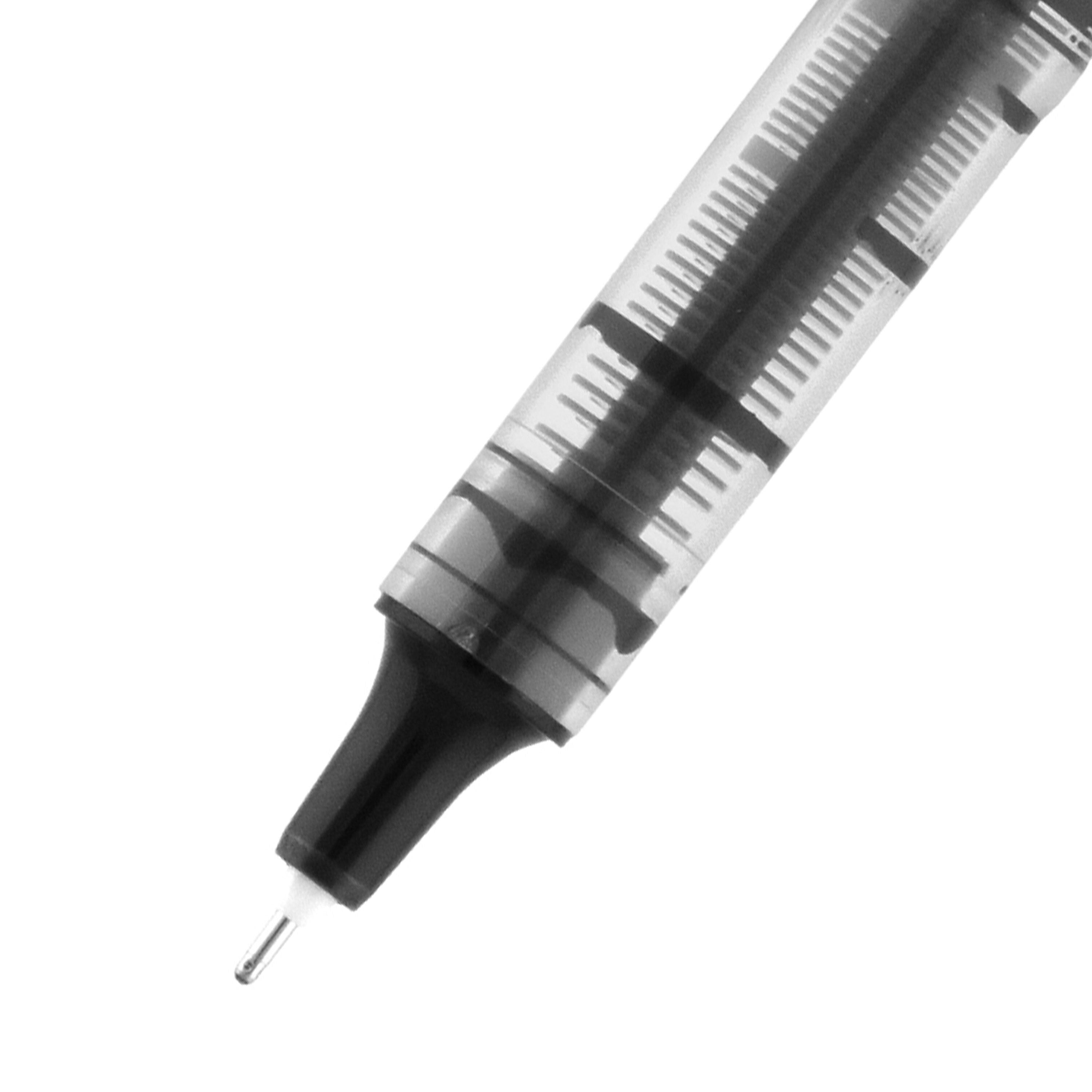 uniball Vision Needle Rollerball Pens, Fine Point, 0.7mm, Black Ink, Dozen