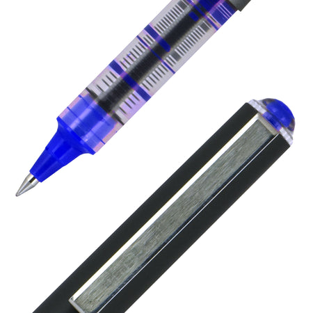 uniball Vision Rollerball Pen, Micro Point, 0.5mm, Blue Ink, Dozen