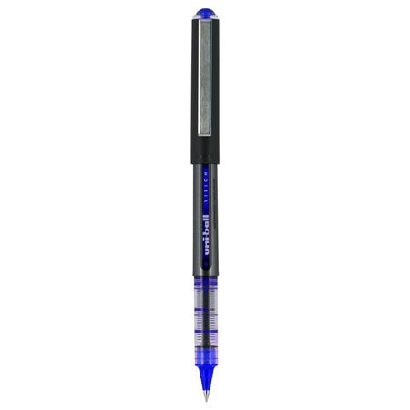 uniball Vision Rollerball Pen, Micro Point, 0.5mm, Blue Ink, Dozen