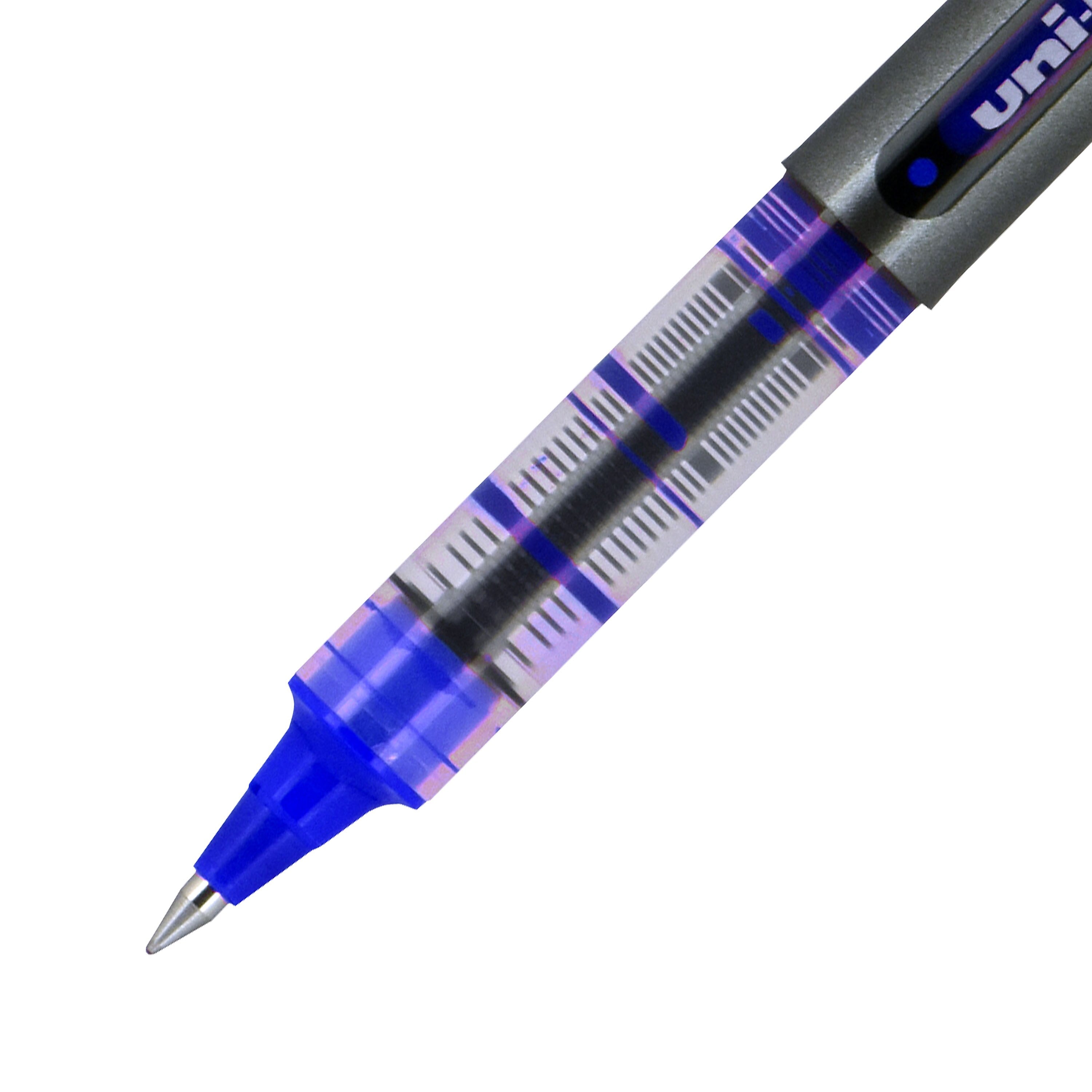 uniball Vision Rollerball Pen, Micro Point, 0.5mm, Blue Ink, Dozen