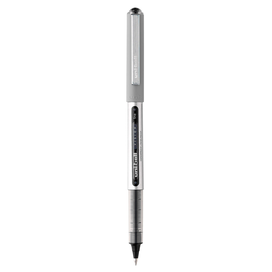 uniball Vision Rollerball Pens, Fine Point, 0.7mm, Black Ink