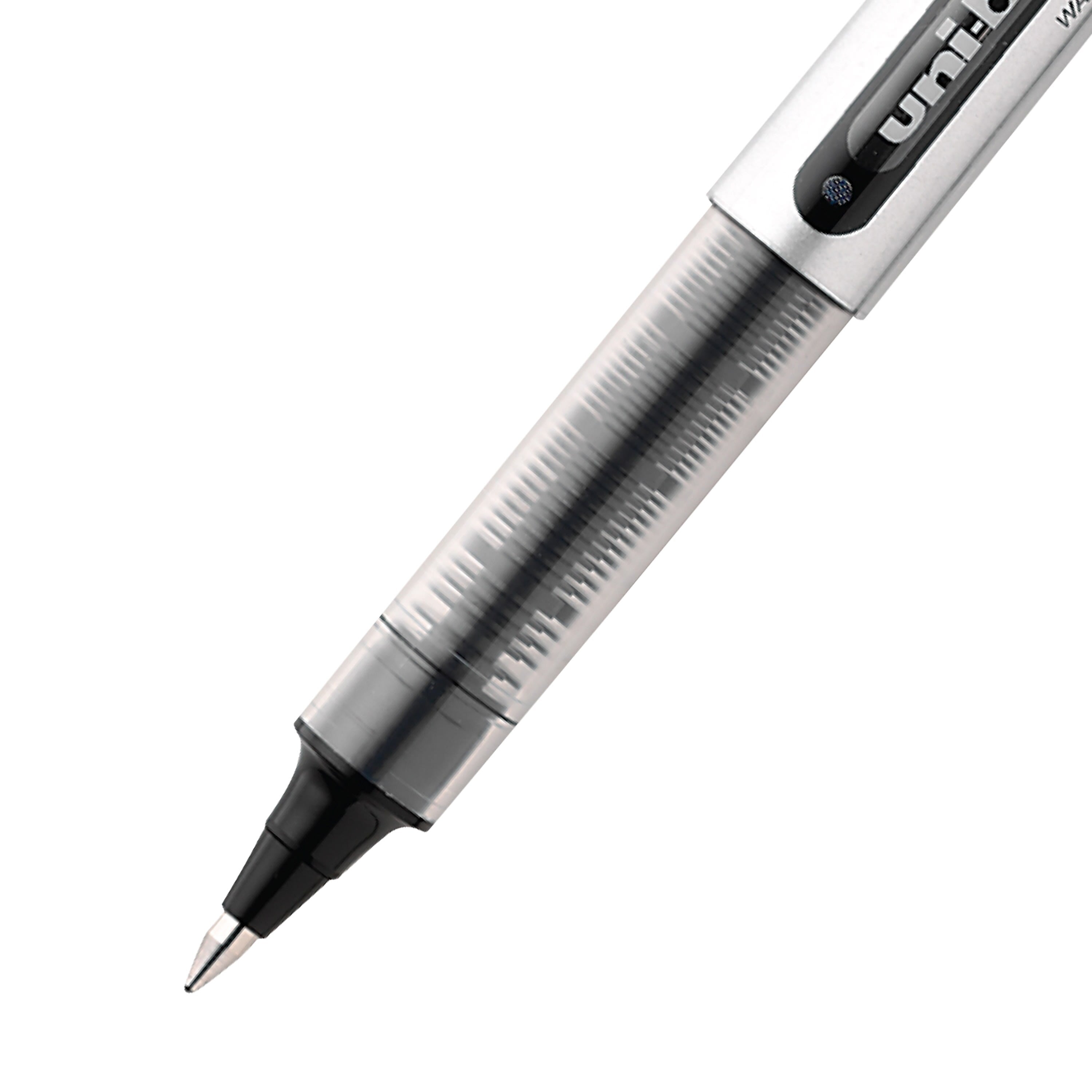 uniball Vision Rollerball Pens, Fine Point, 0.7mm, Black Ink