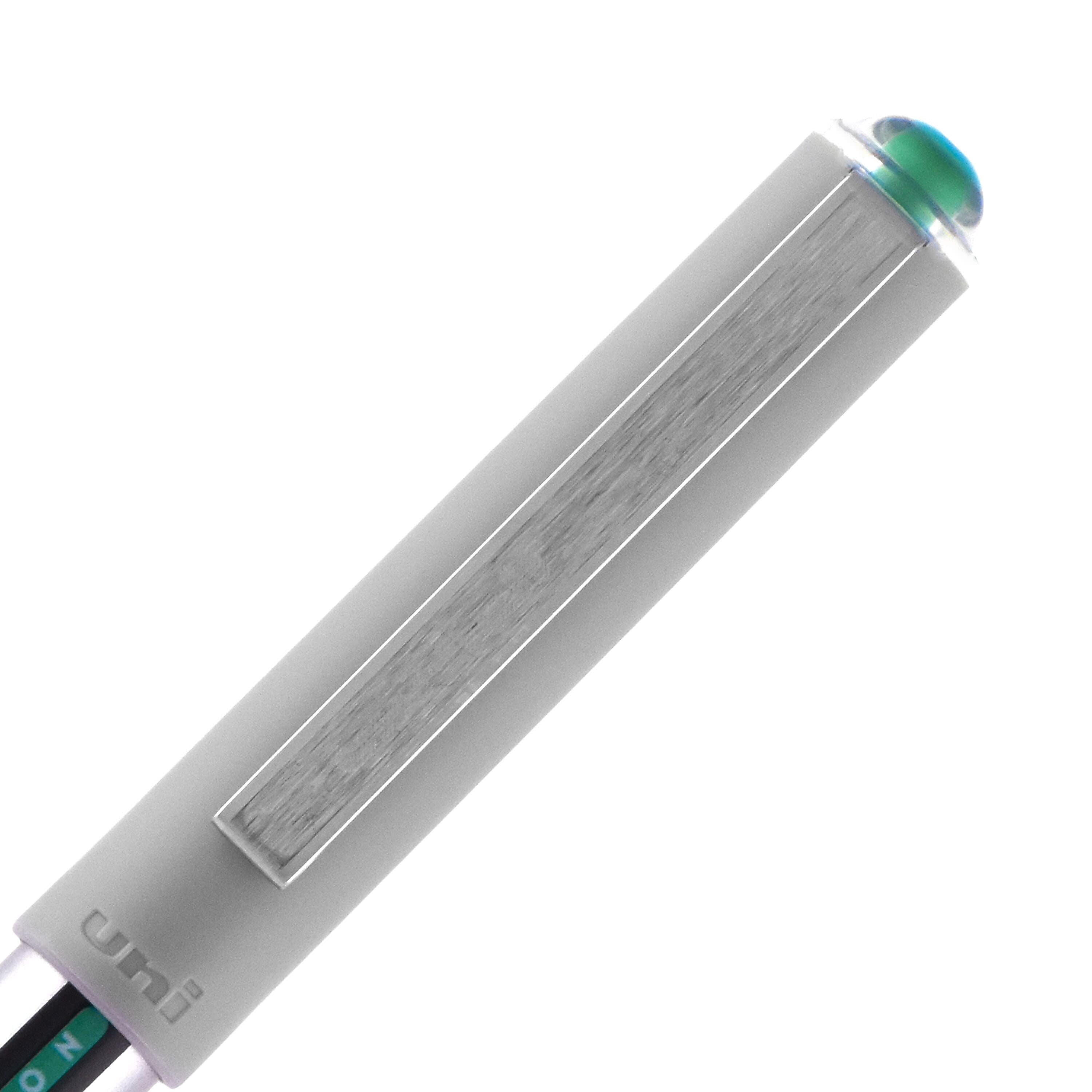 uniball Vision Rollerball Pens, Fine Point, 0.7mm, Green Ink