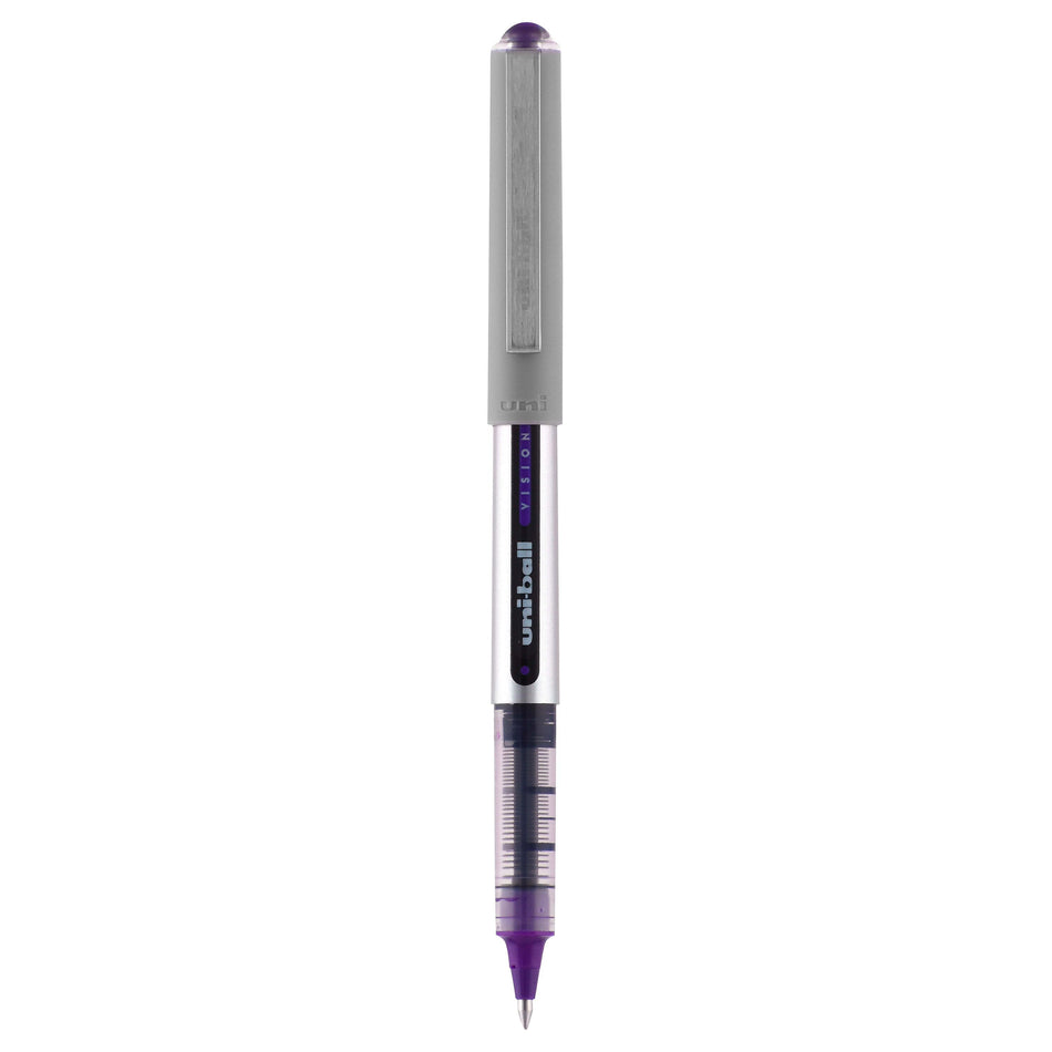 uniball Vision Rollerball Pens, Fine Point, 0.7mm, Purple Ink