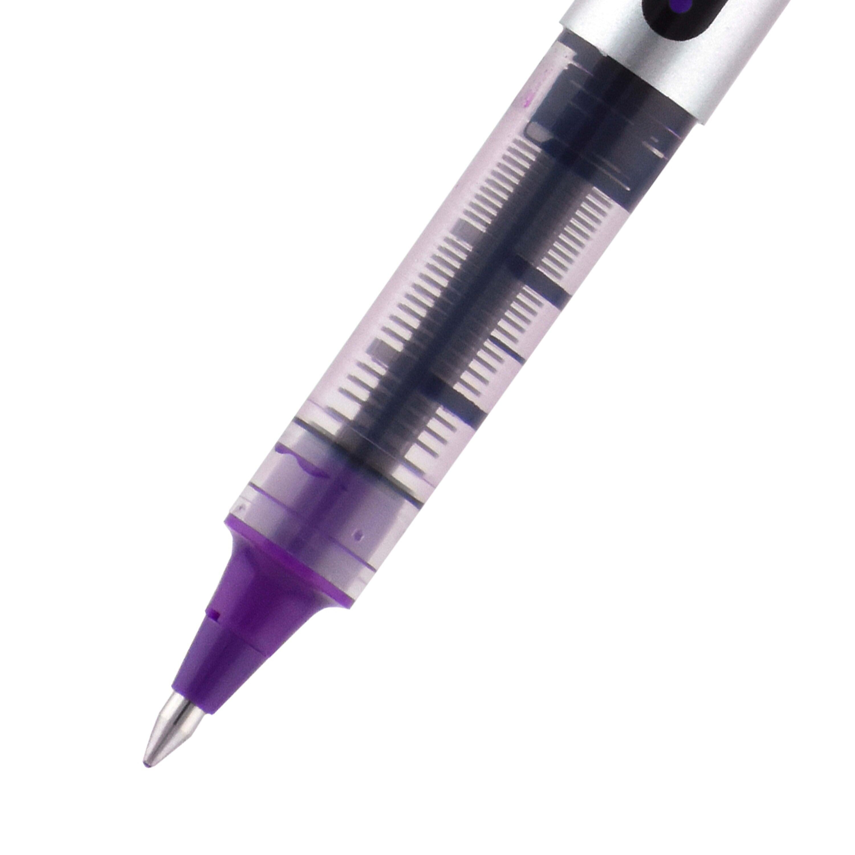 uniball Vision Rollerball Pens, Fine Point, 0.7mm, Purple Ink