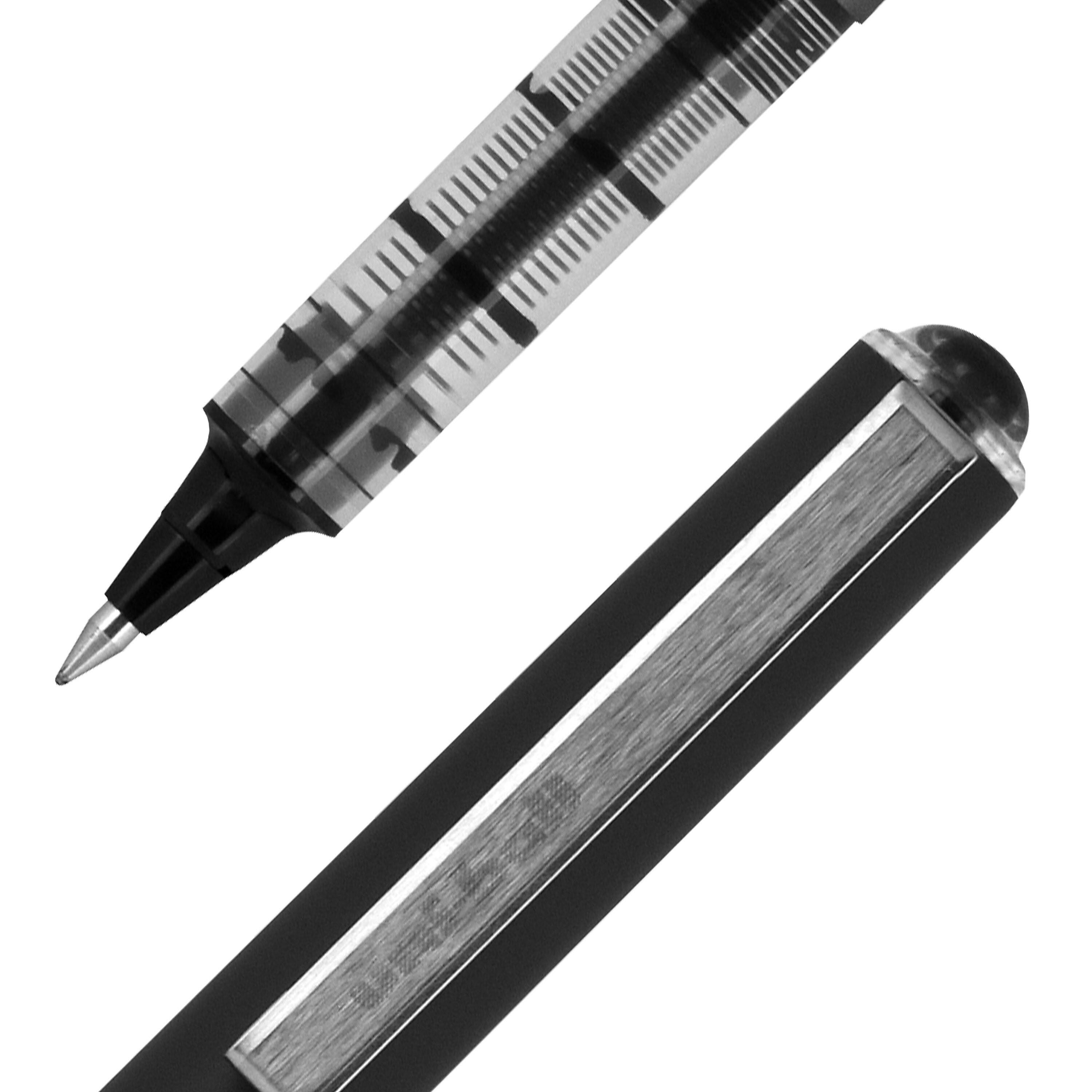uniball Vision Rollerball Pens, Micro Point, 0.5mm, Black Ink