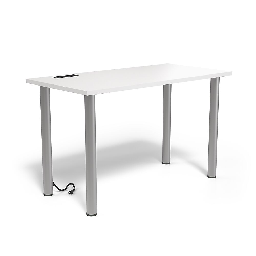 Union & Scale™ Essentials 48"W Computer and Writing Desk, White