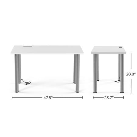 Union & Scale™ Essentials 48"W Computer and Writing Desk, White