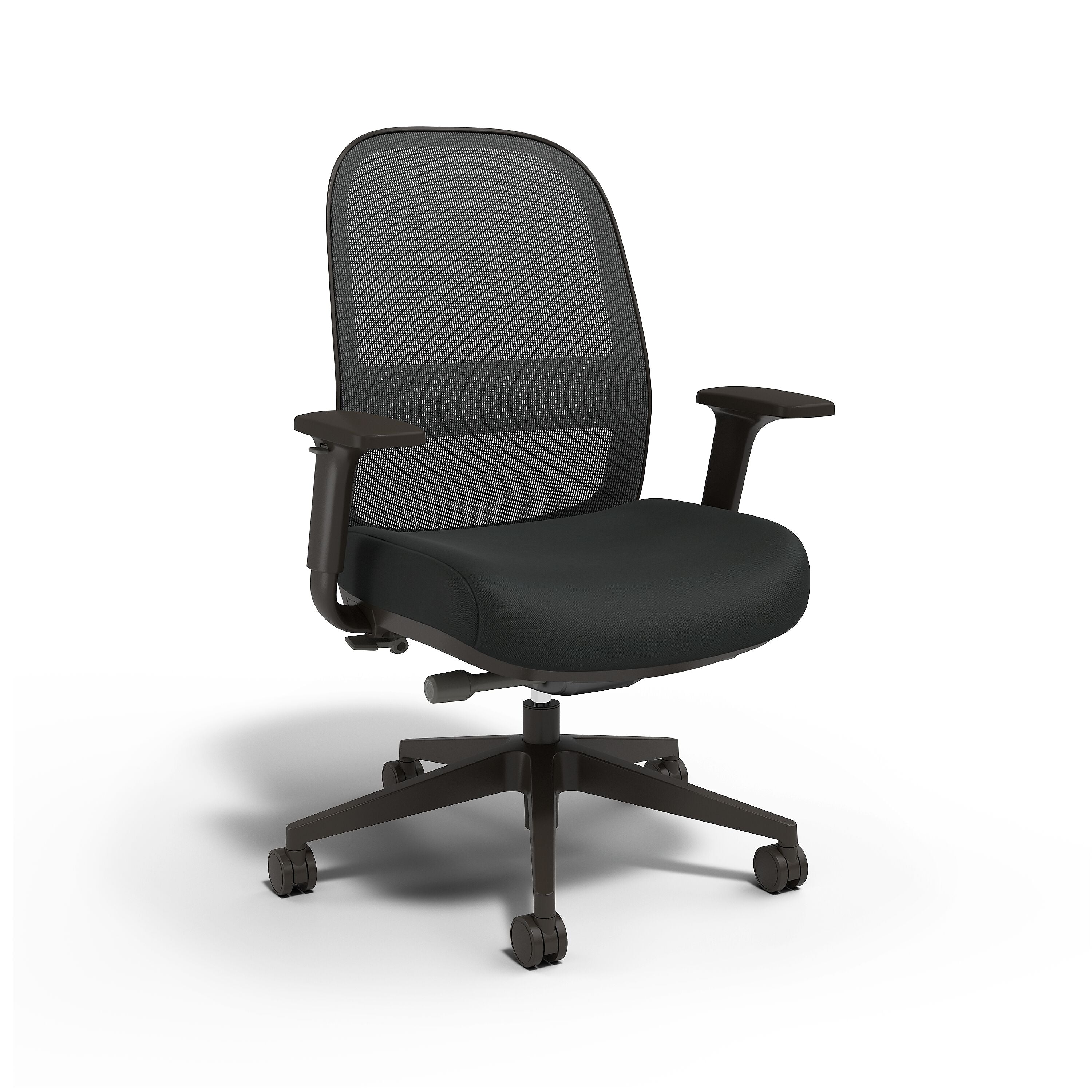 Union & Scale Essentials 5-80M Ergonomic Fabric/Mesh Swivel Task Chair, Black