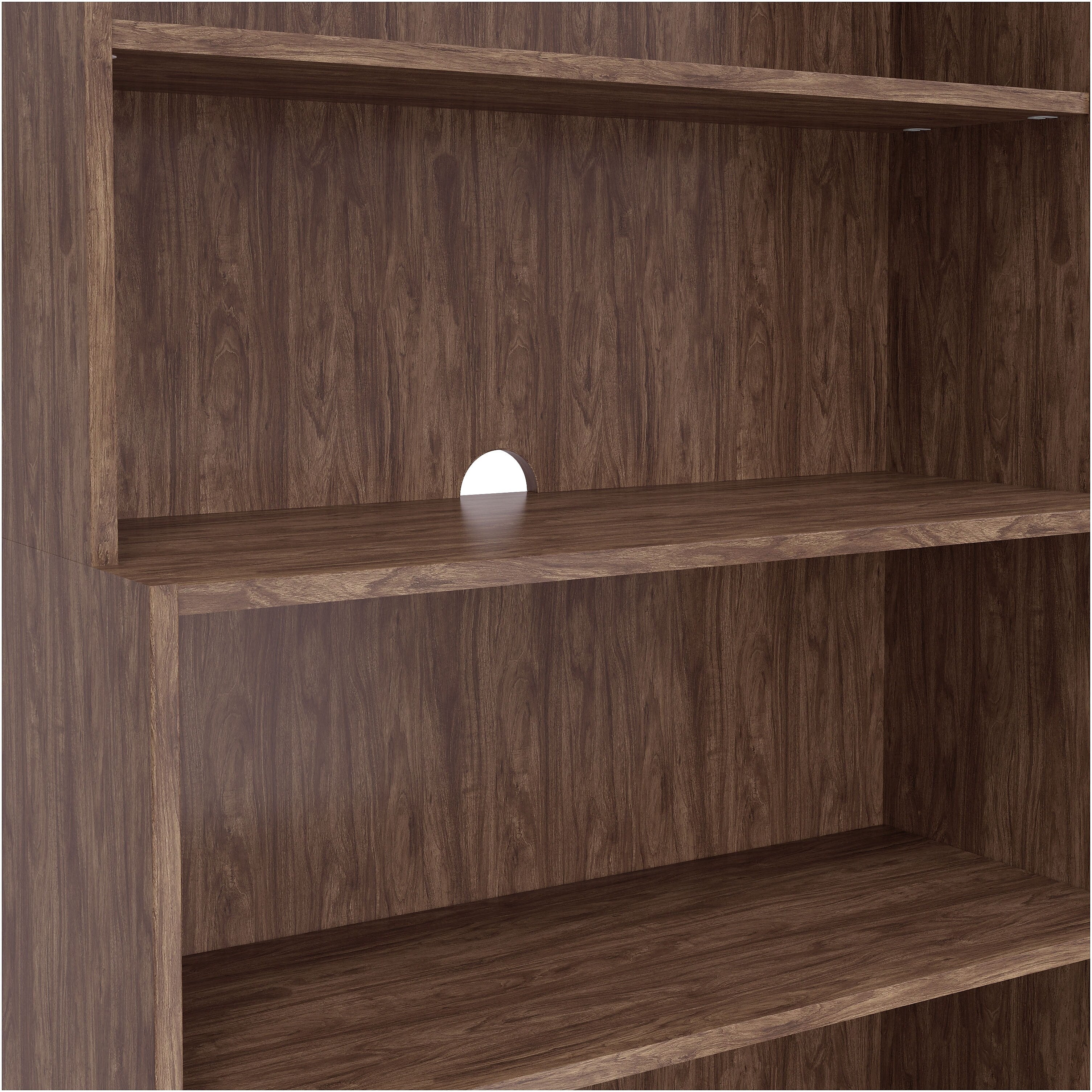 Union & Scale™ Essentials 5 Shelf 72"H Laminate Bookcase, Espresso