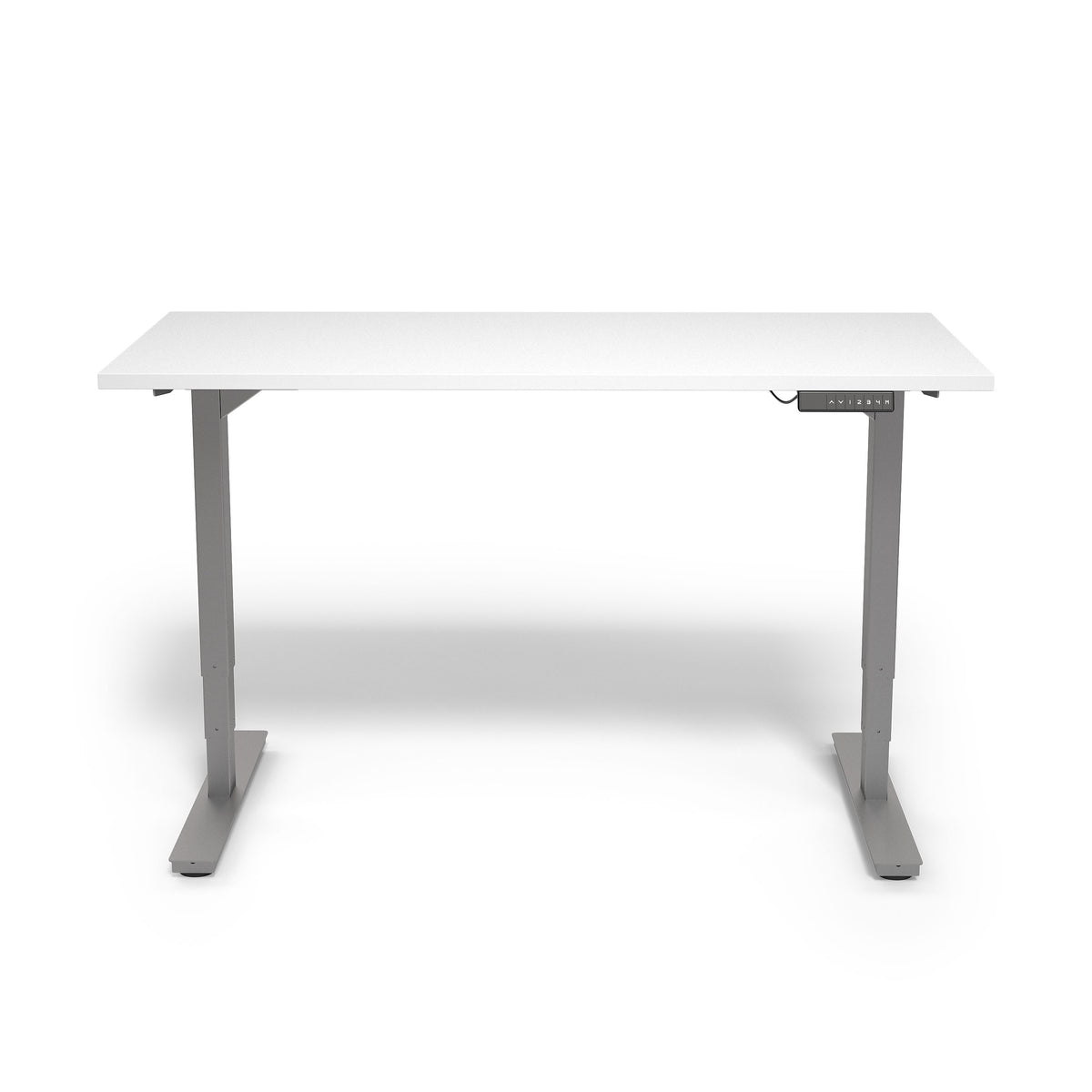 Union & Scale™ Essentials 55"W Electric Rectangular Adjustable Desk, White