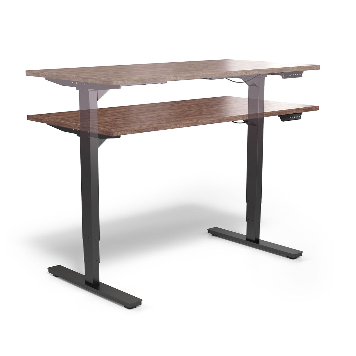Union & Scale™ Essentials 55"W Electric Rectangular Adjustable Standing Desk, Espresso