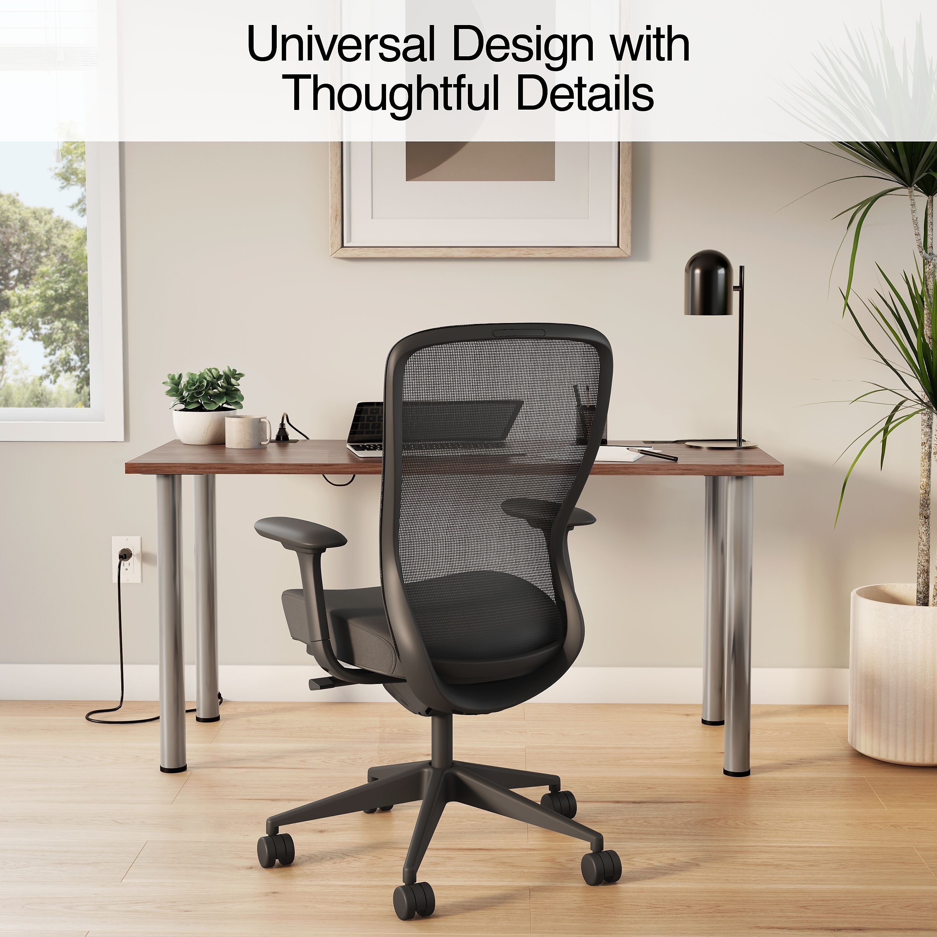 Union & Scale™ Essentials 60"W Computer and Writing Desk, Espresso