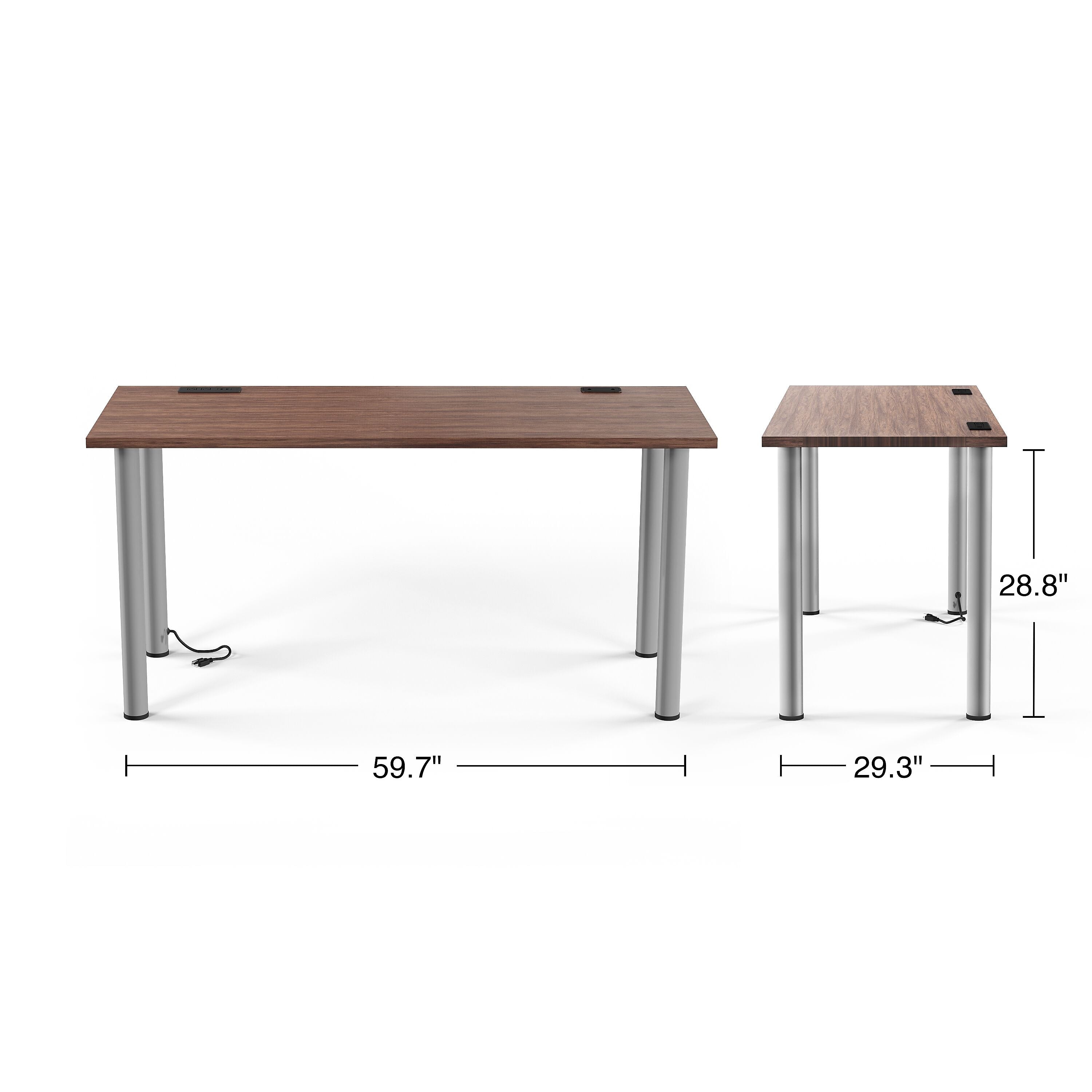 Union & Scale™ Essentials 60"W Computer and Writing Desk, Espresso