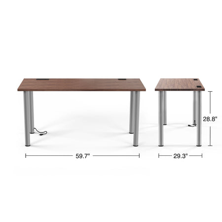 Union & Scale™ Essentials 60"W Computer and Writing Desk, Espresso