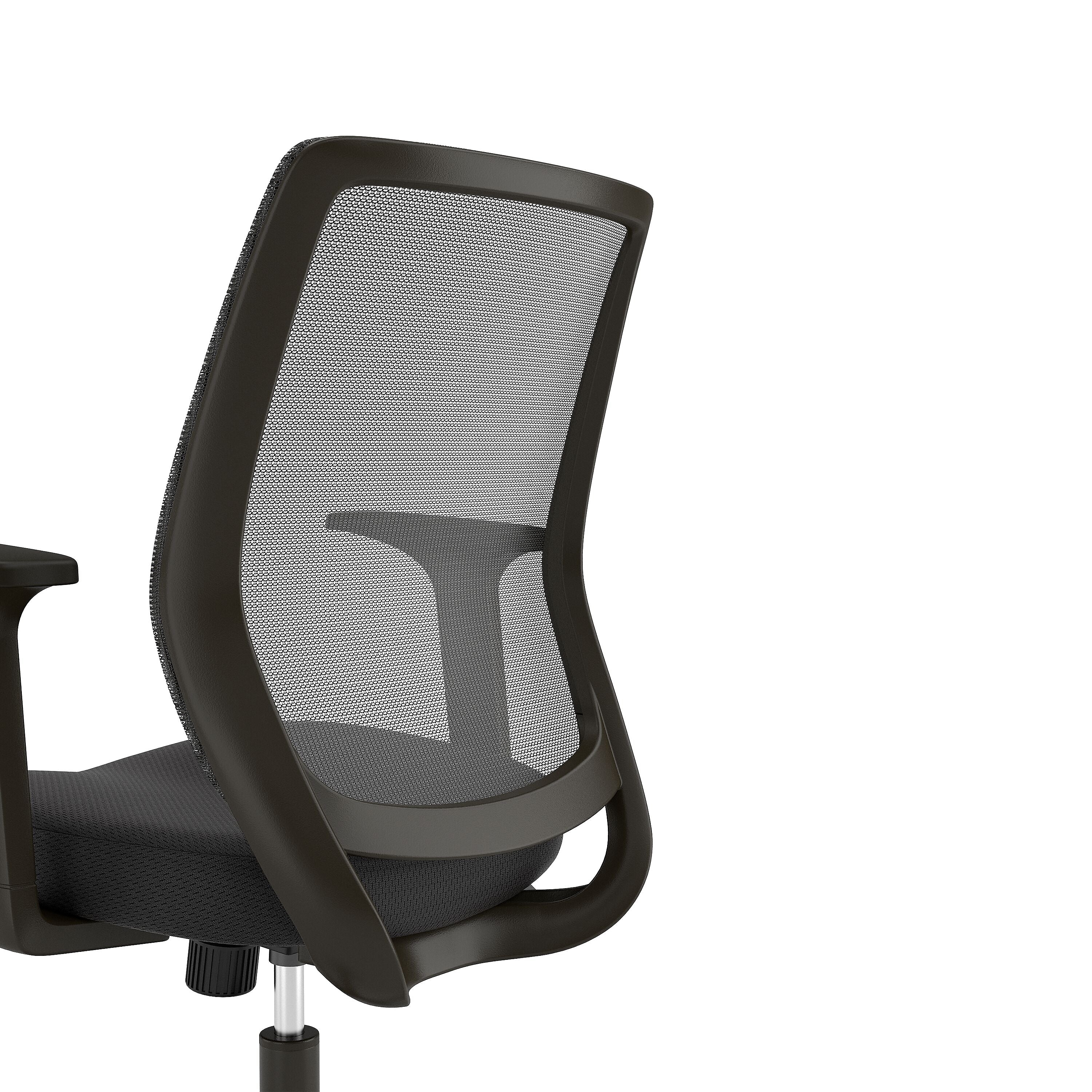 Union & Scale™ Essentials Ergonomic Fabric Swivel Task Chair, Black