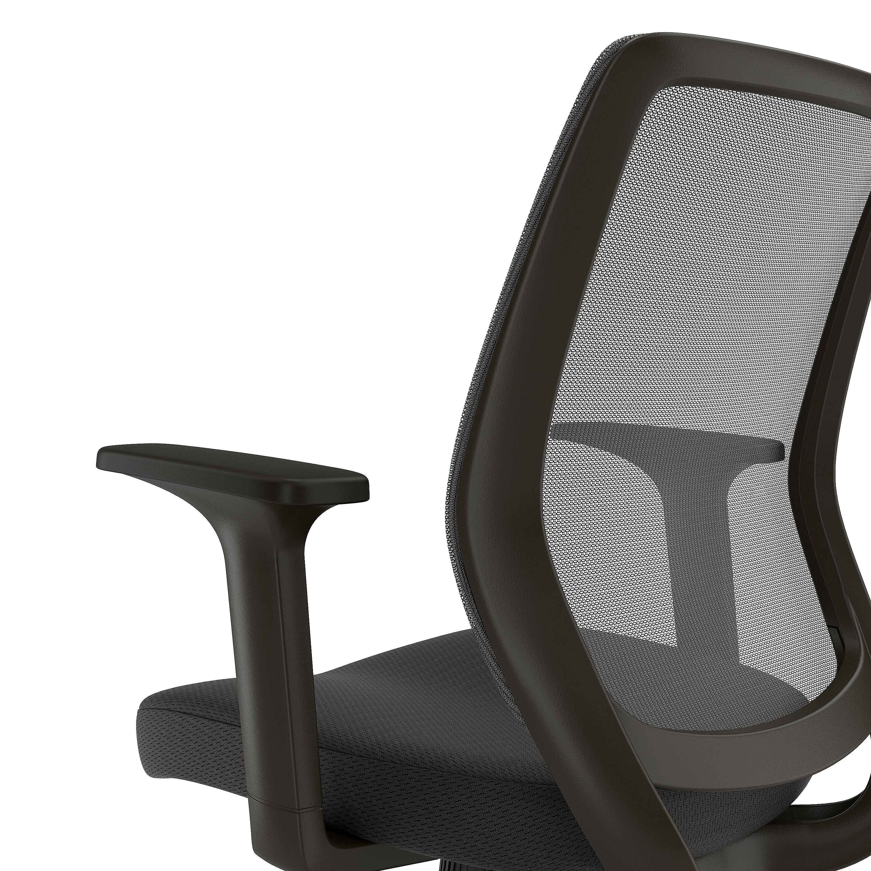Union & Scale™ Essentials Ergonomic Fabric Swivel Task Chair, Black