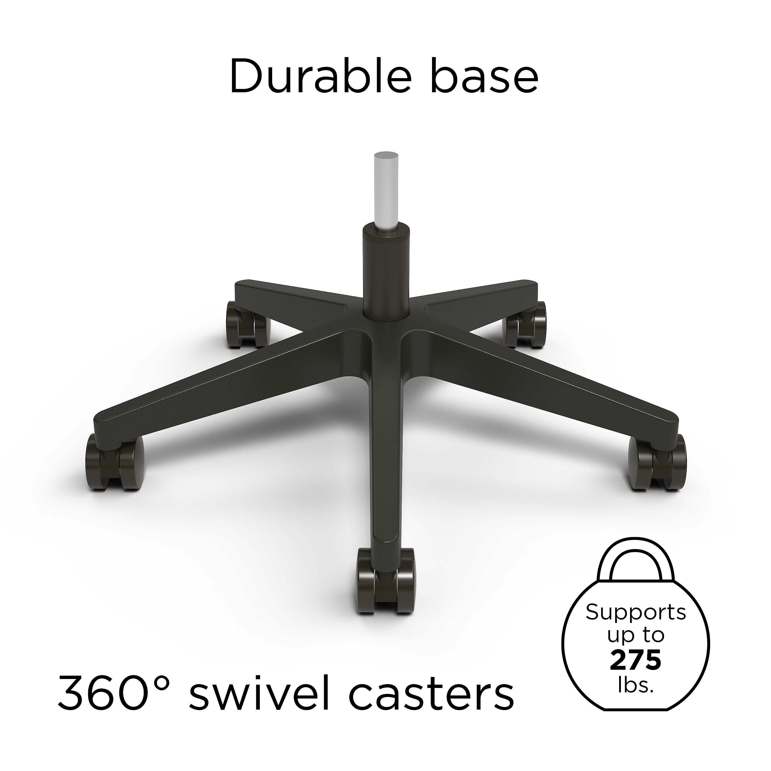 Union & Scale™ Essentials Ergonomic Fabric Swivel Task Chair, Black